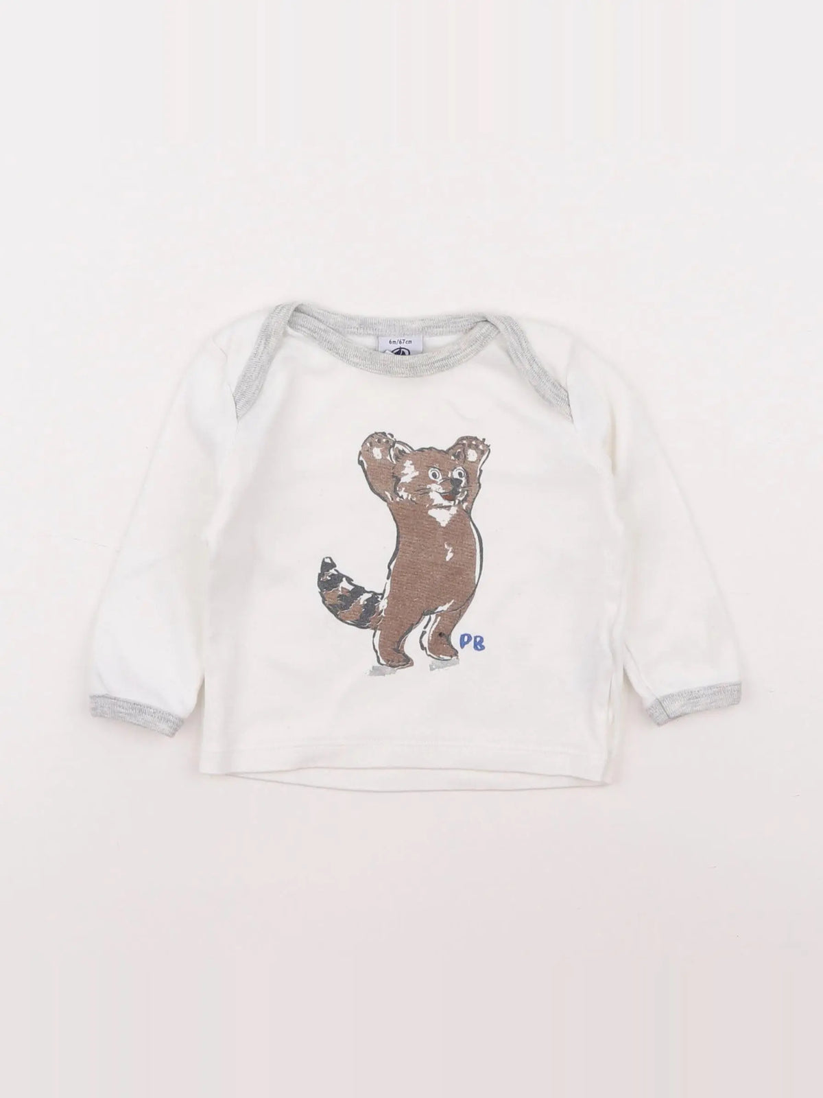 Petit Bateau - maillot de corps blanc - 6 mois