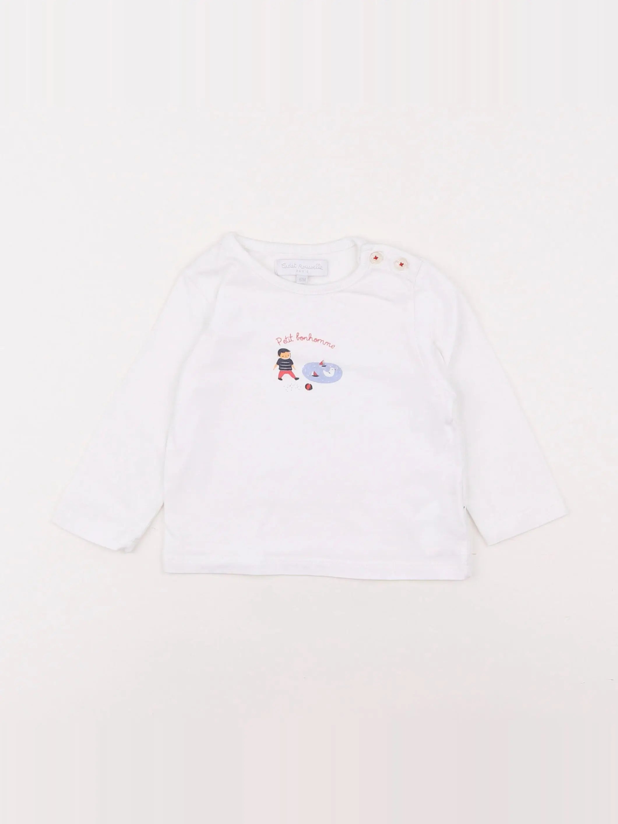 Cadet Rousselle - tee-shirt blanc - 6 mois