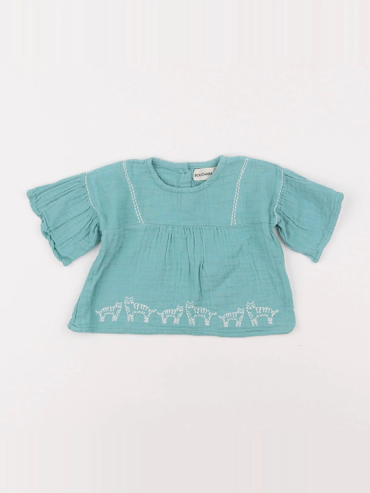 Bouchara - blouse bleu - 3 mois