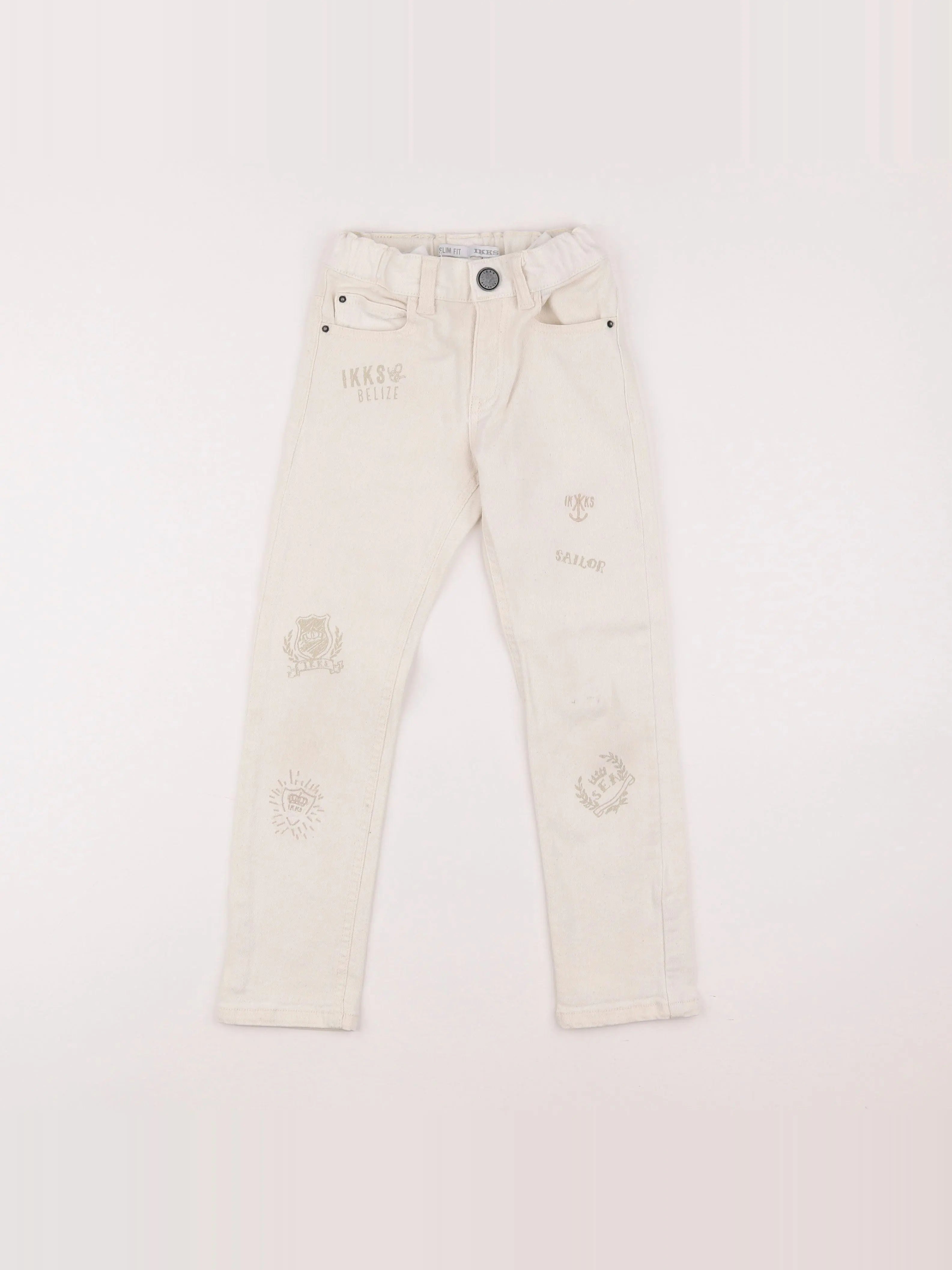 IKKS - jean beige - 6 ans