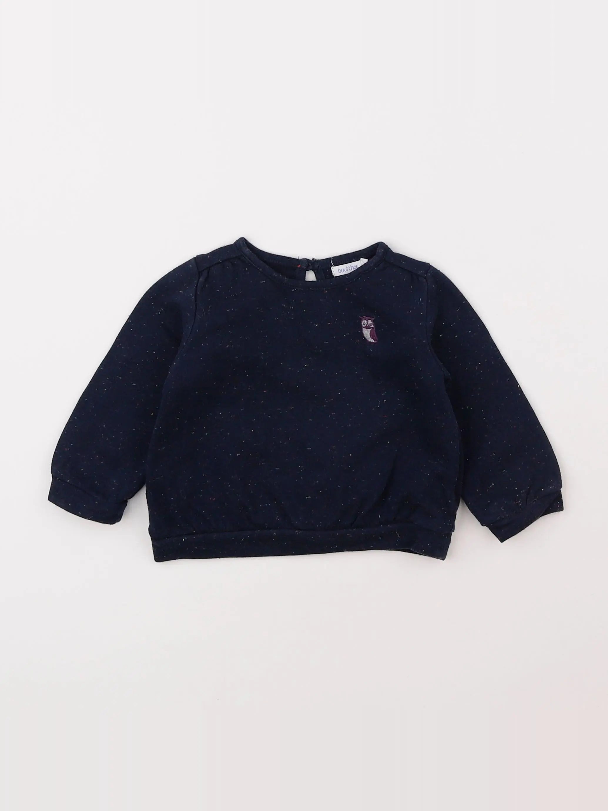 Boutchou - sweat bleu - 6 mois