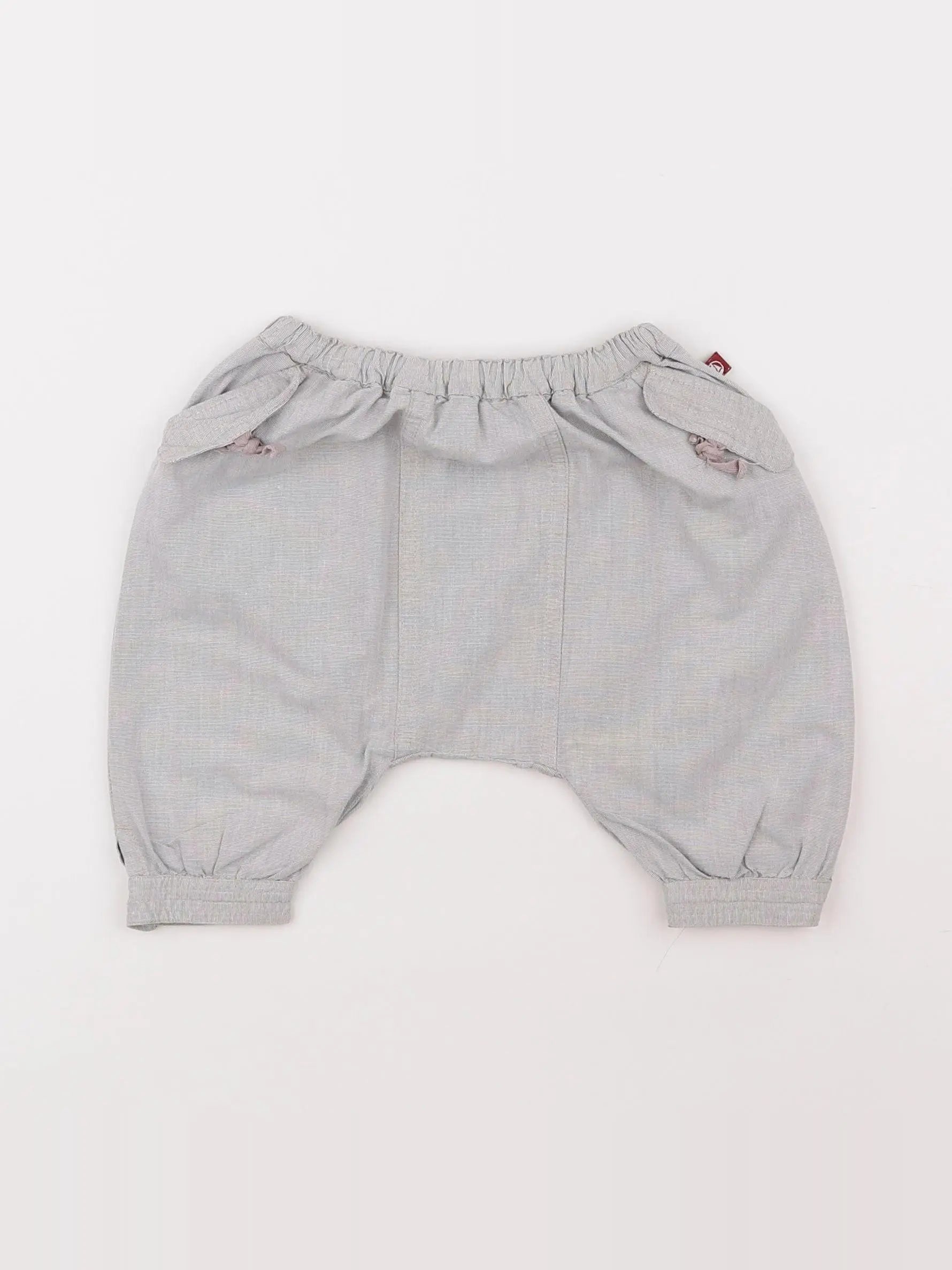 Petit Bateau - sarouel gris - 6 mois