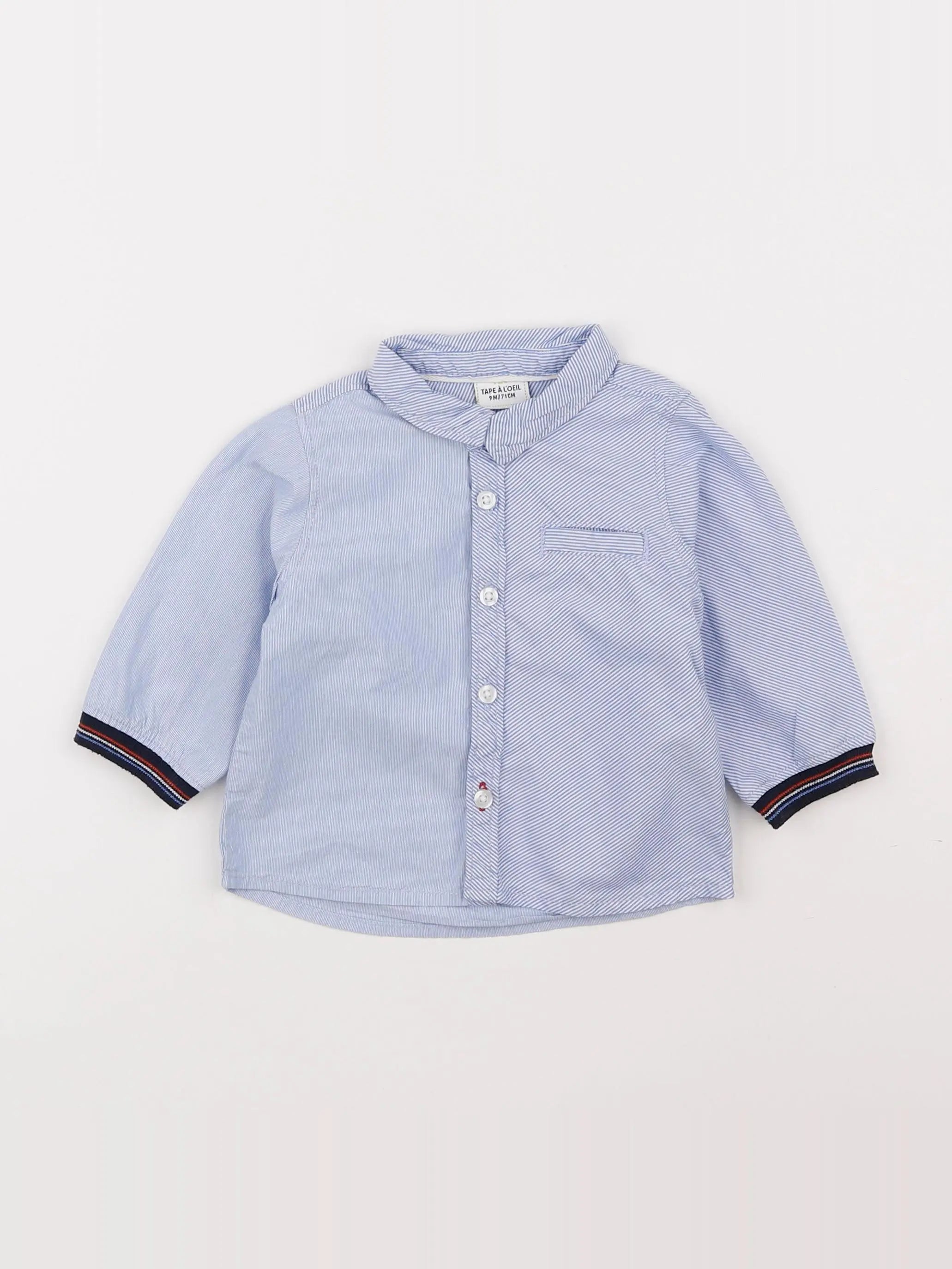 Tape à l'oeil - chemise bleu - 9 mois