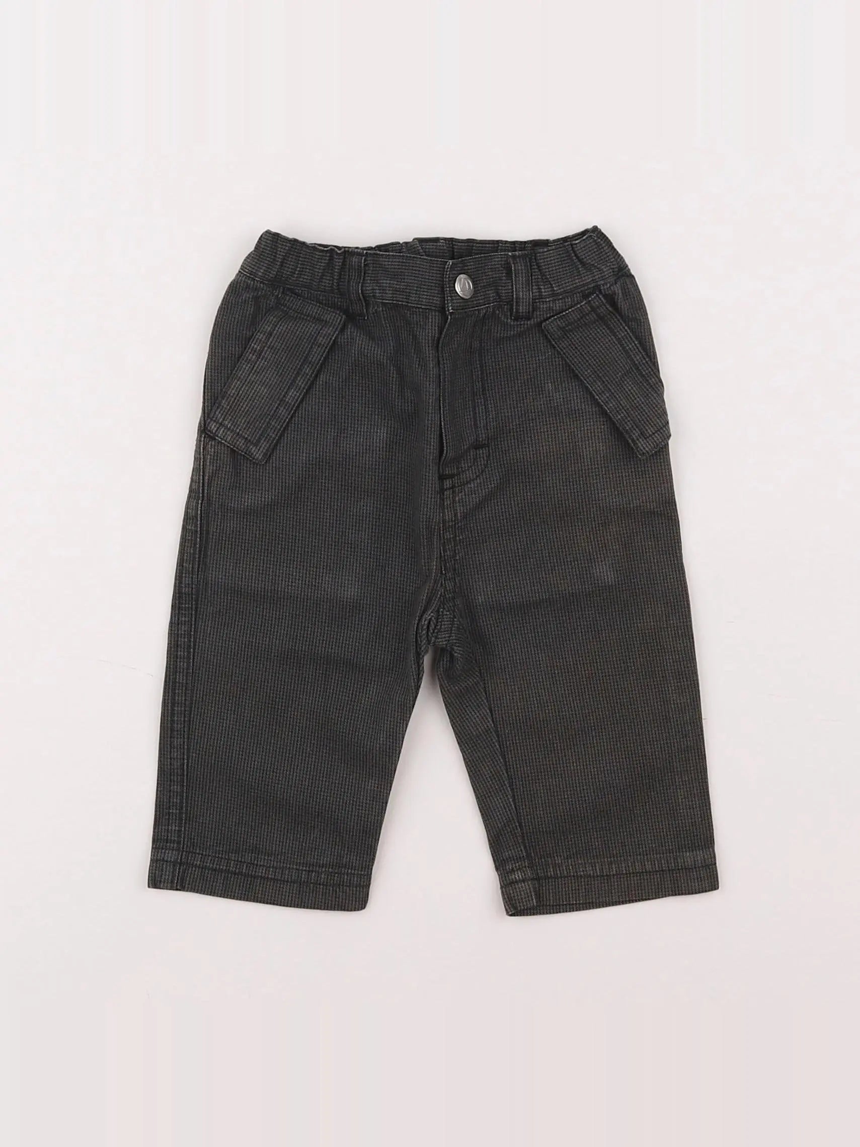 Petit Bateau - pantalon gris, noir - 3 mois