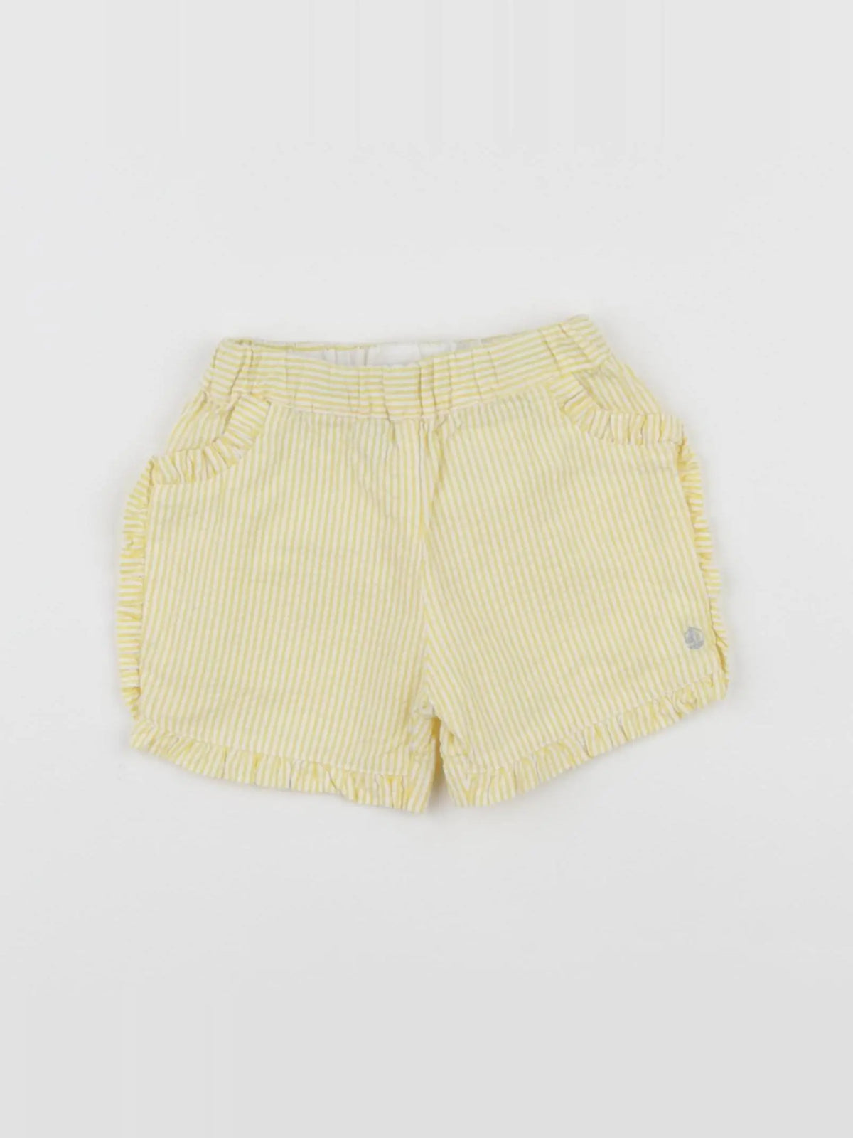 Petit Bateau - short jaune - 12 mois