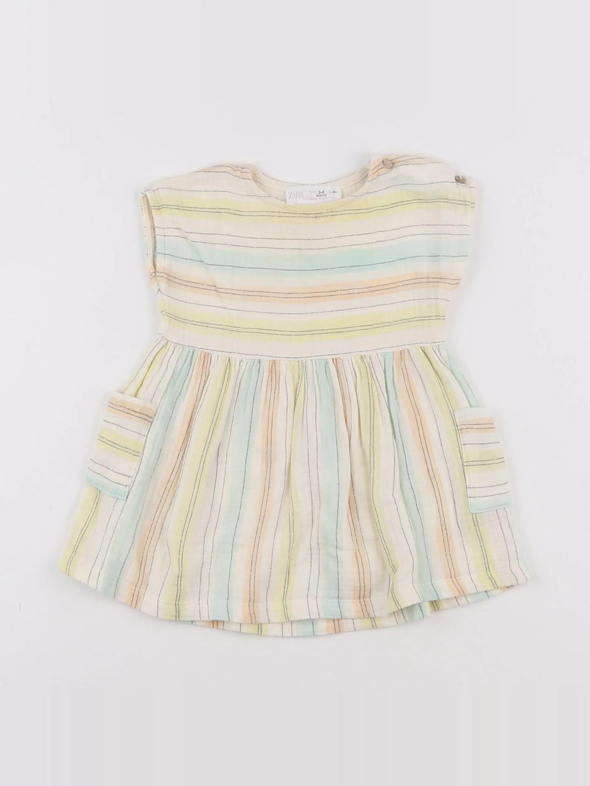 Zara - robe vert - 3/6 mois