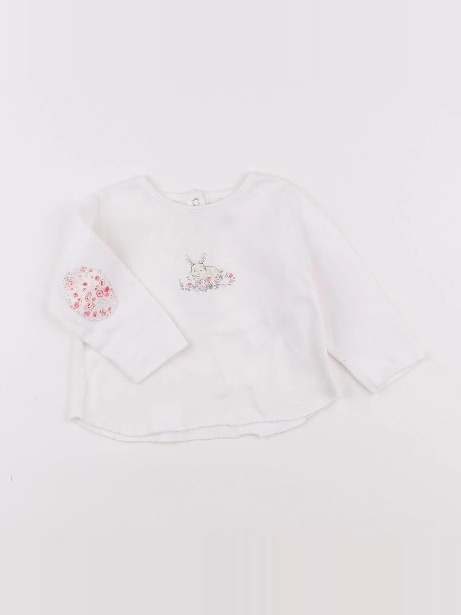 Petit Bateau - tee-shirt blanc - 6 mois