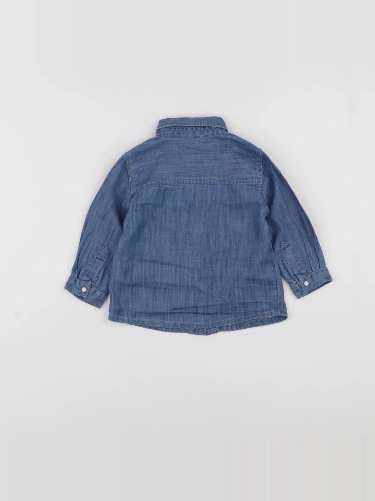 Boutchou - chemise bleu - 12 mois