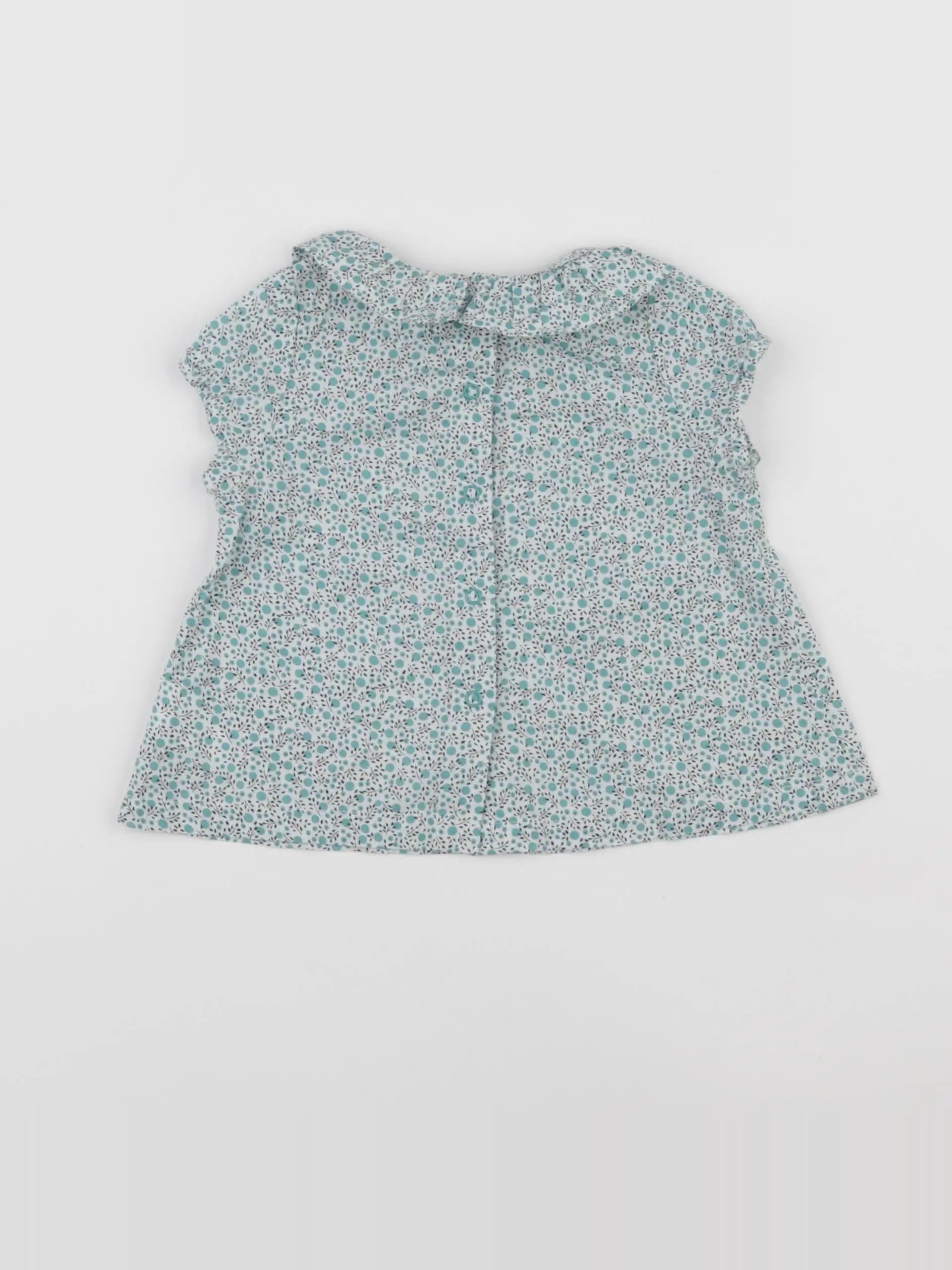 Eden & Victor - blouse blanc, bleu - 6 mois