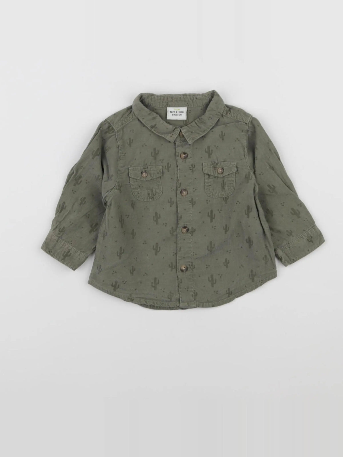 Tape à l'oeil - chemise vert - 6 mois