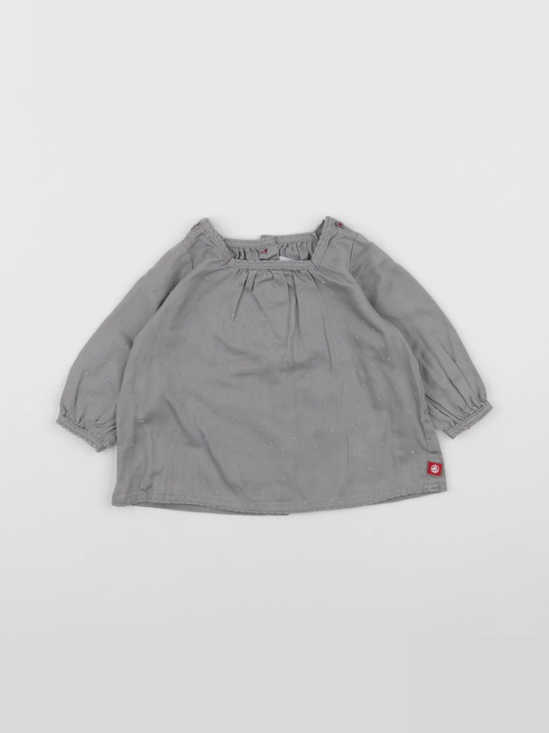 Petit Bateau - blouse gris - 6 mois
