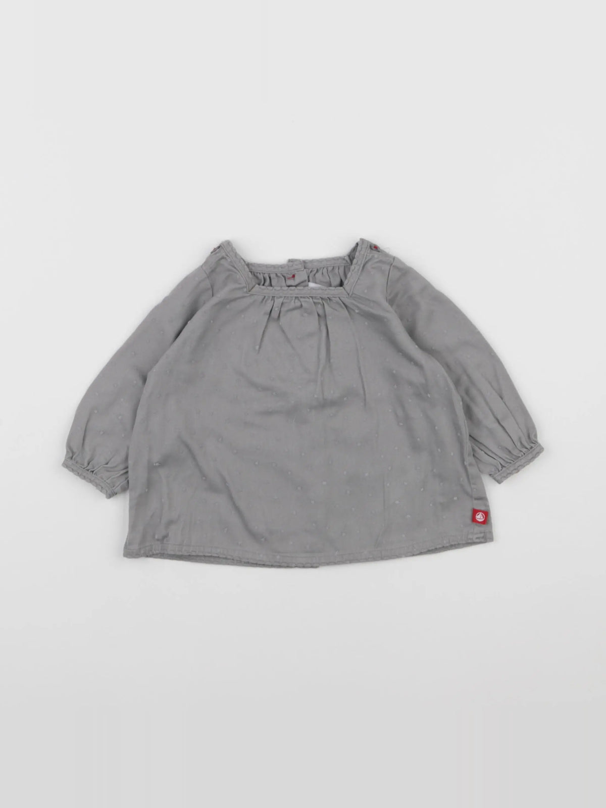 Petit Bateau - blouse gris - 6 mois