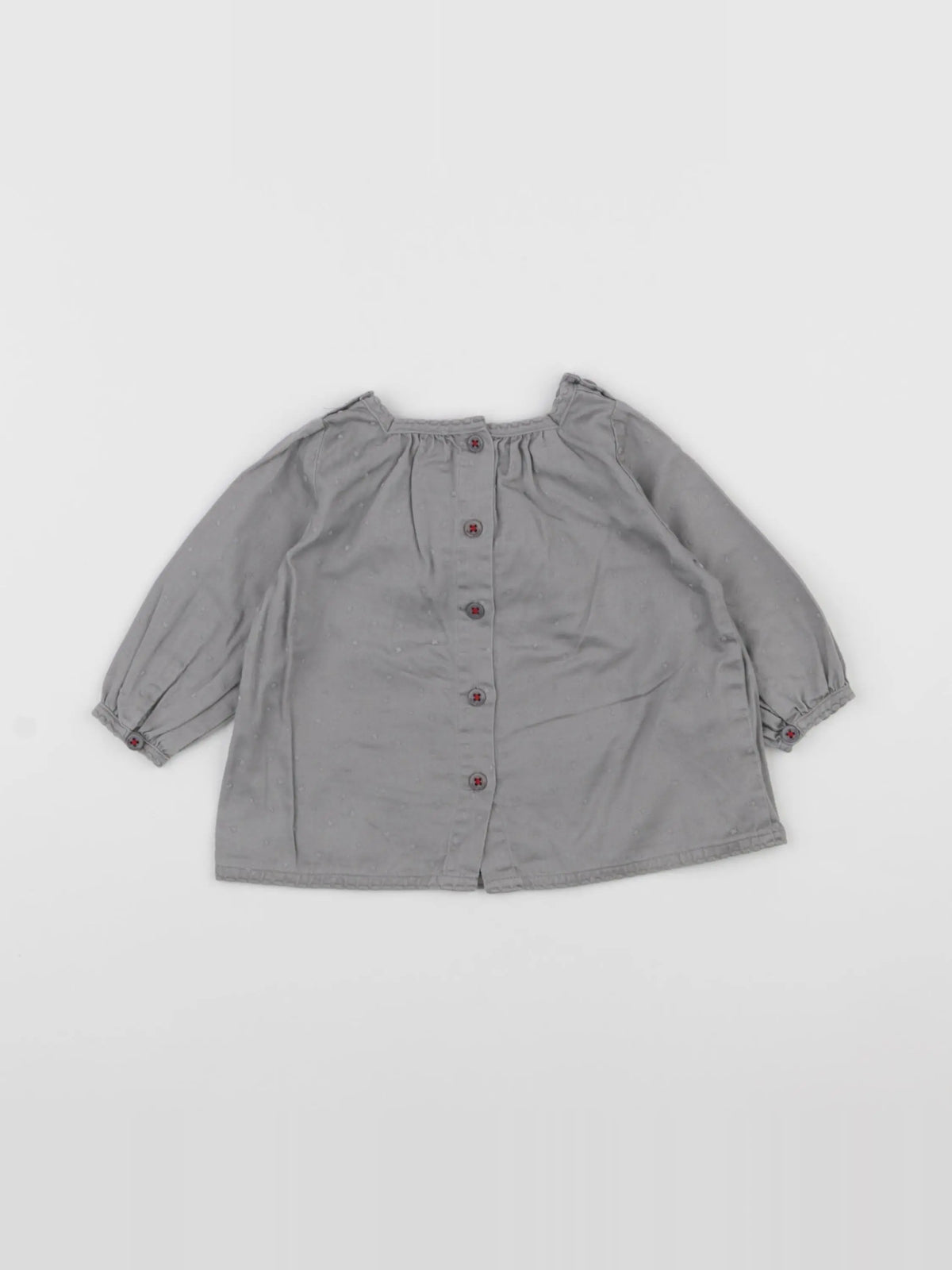 Petit Bateau - blouse gris - 6 mois