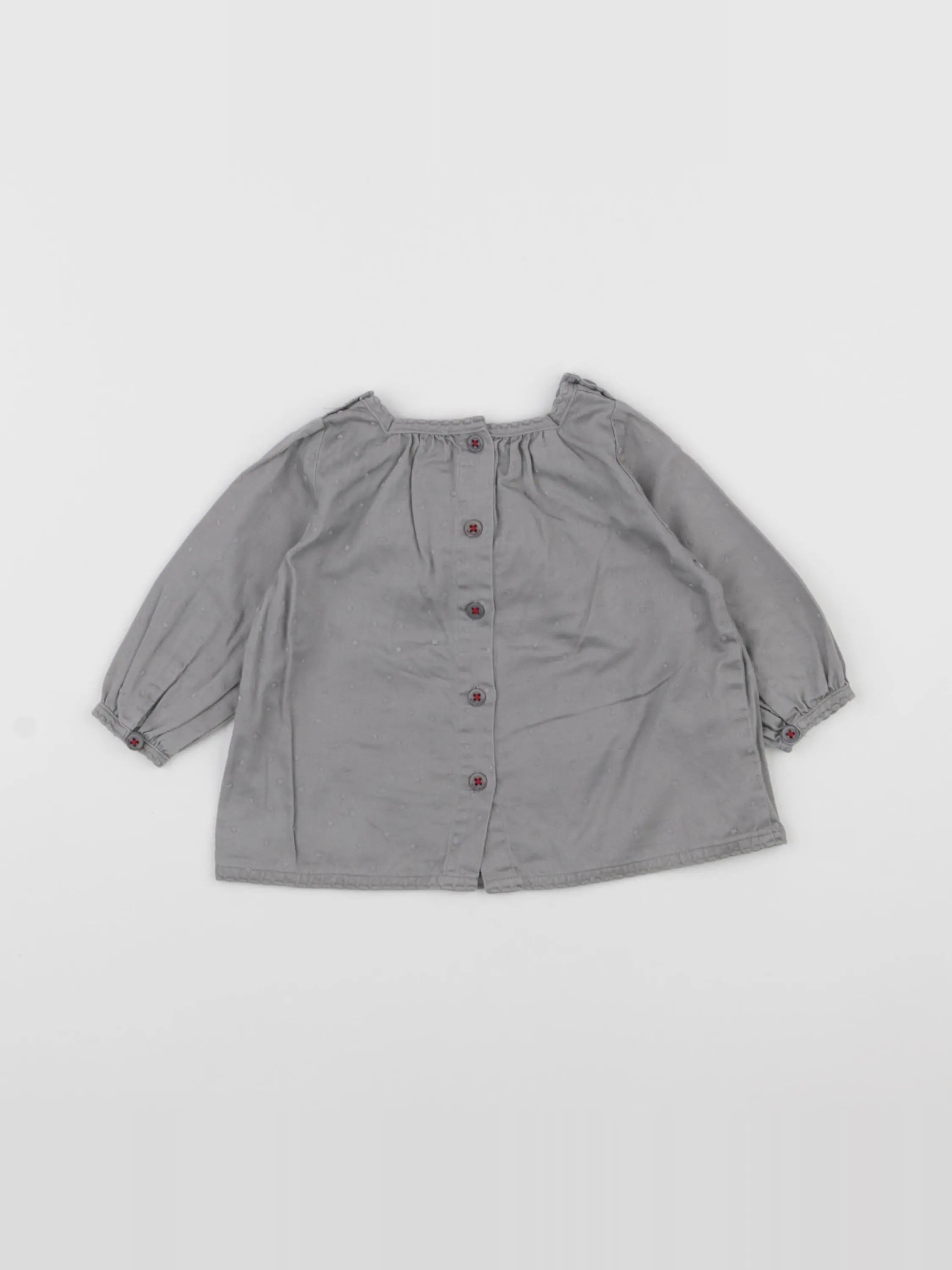 Petit Bateau - blouse gris - 6 mois
