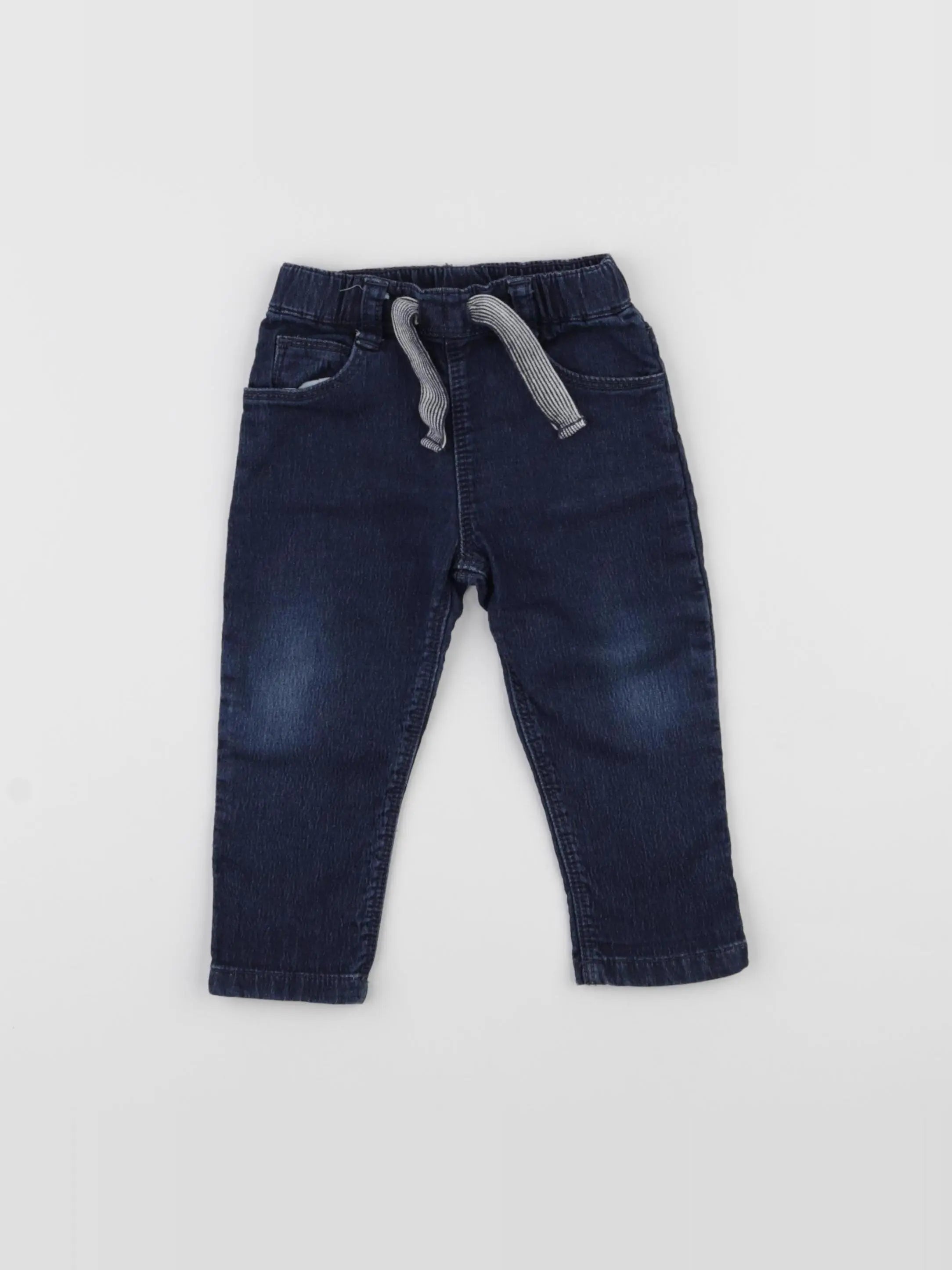 Petit Bateau - pantalon bleu - 12 mois