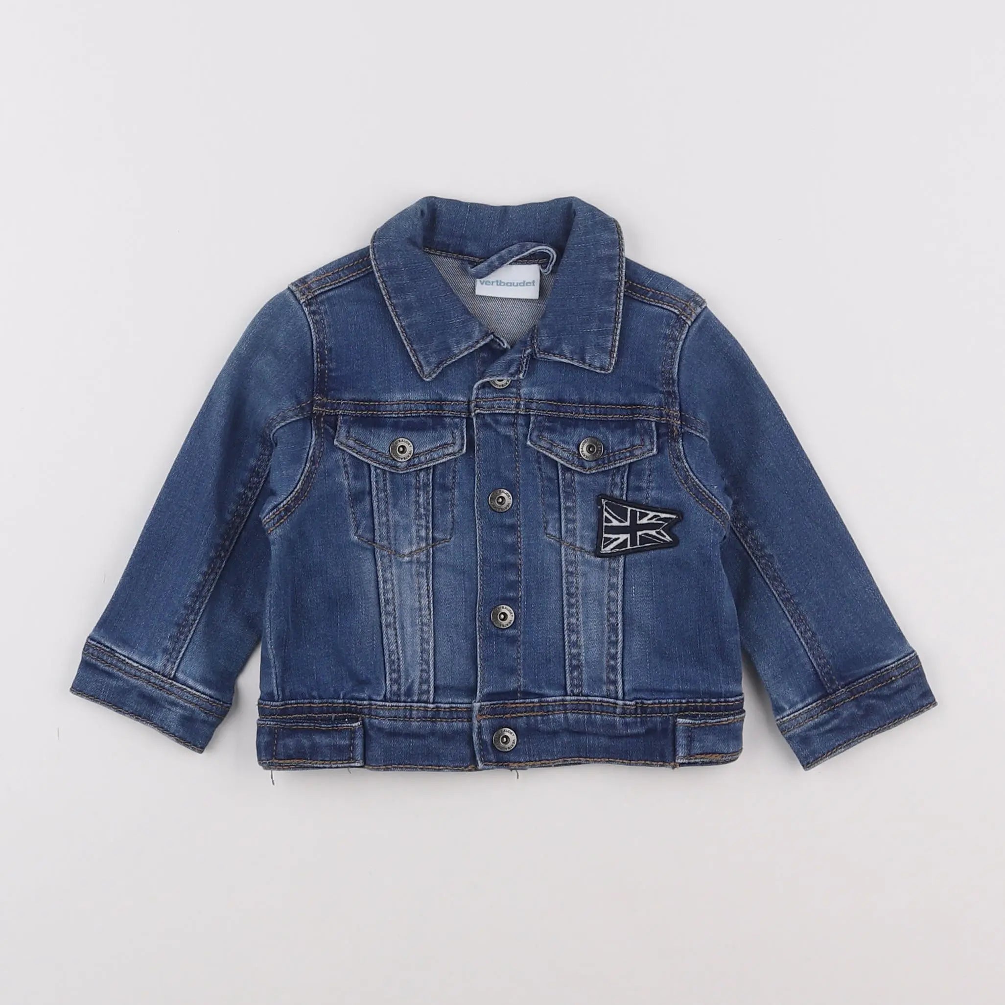 Vertbaudet - veste bleu - 9 mois
