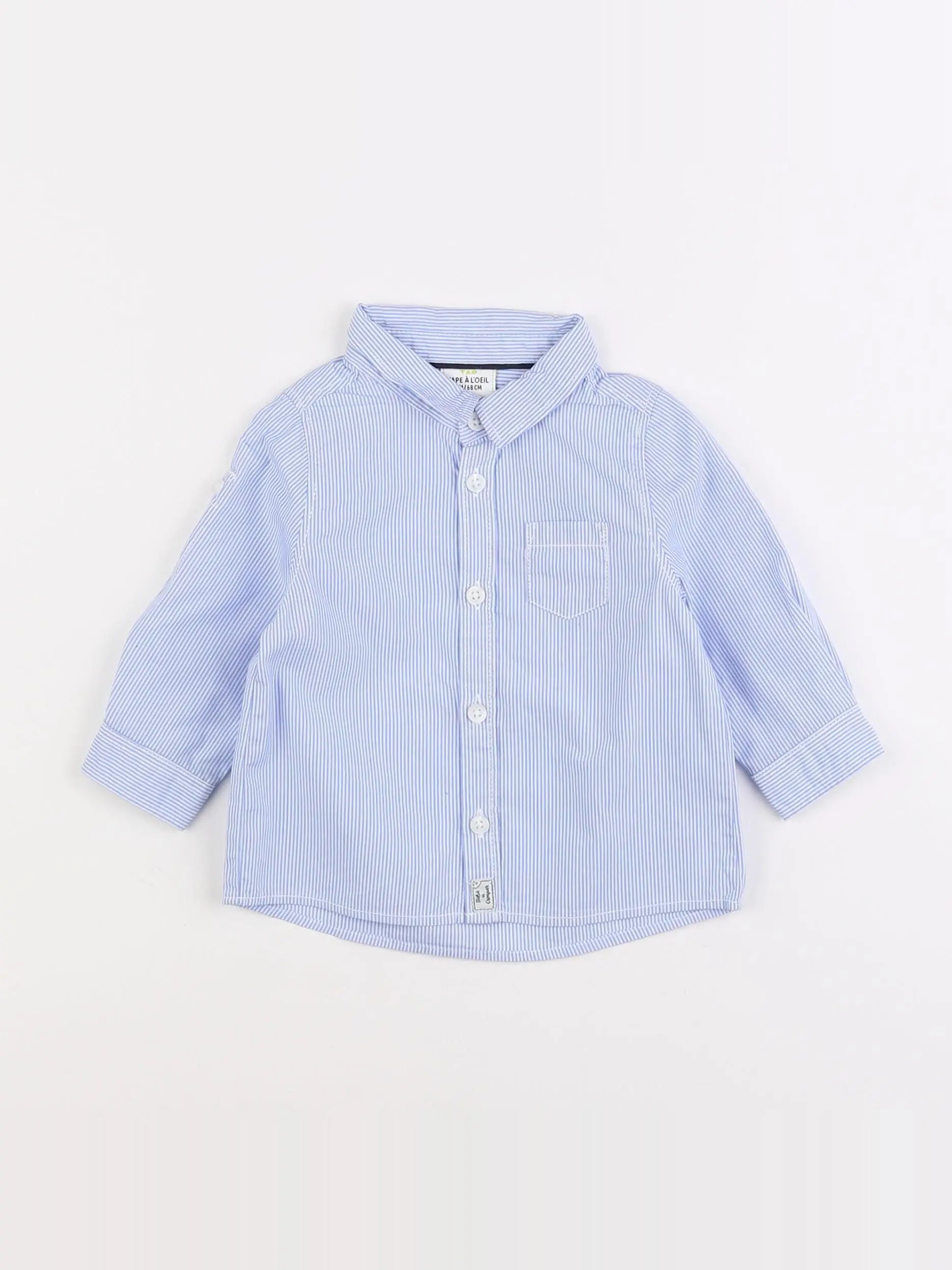 Tape à l'oeil - chemise bleu - 6 mois