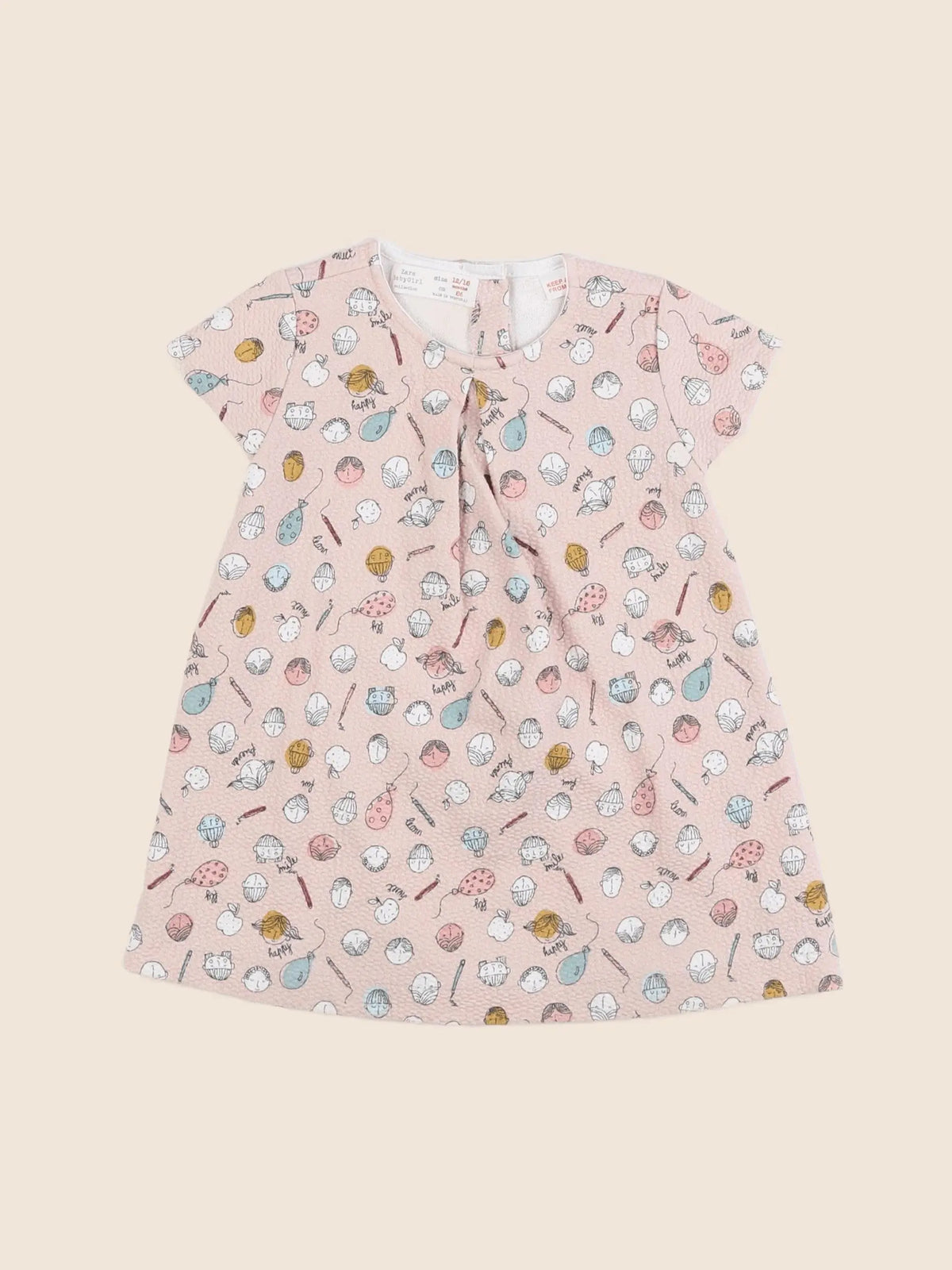 Zara - robe rose - 12/18 mois