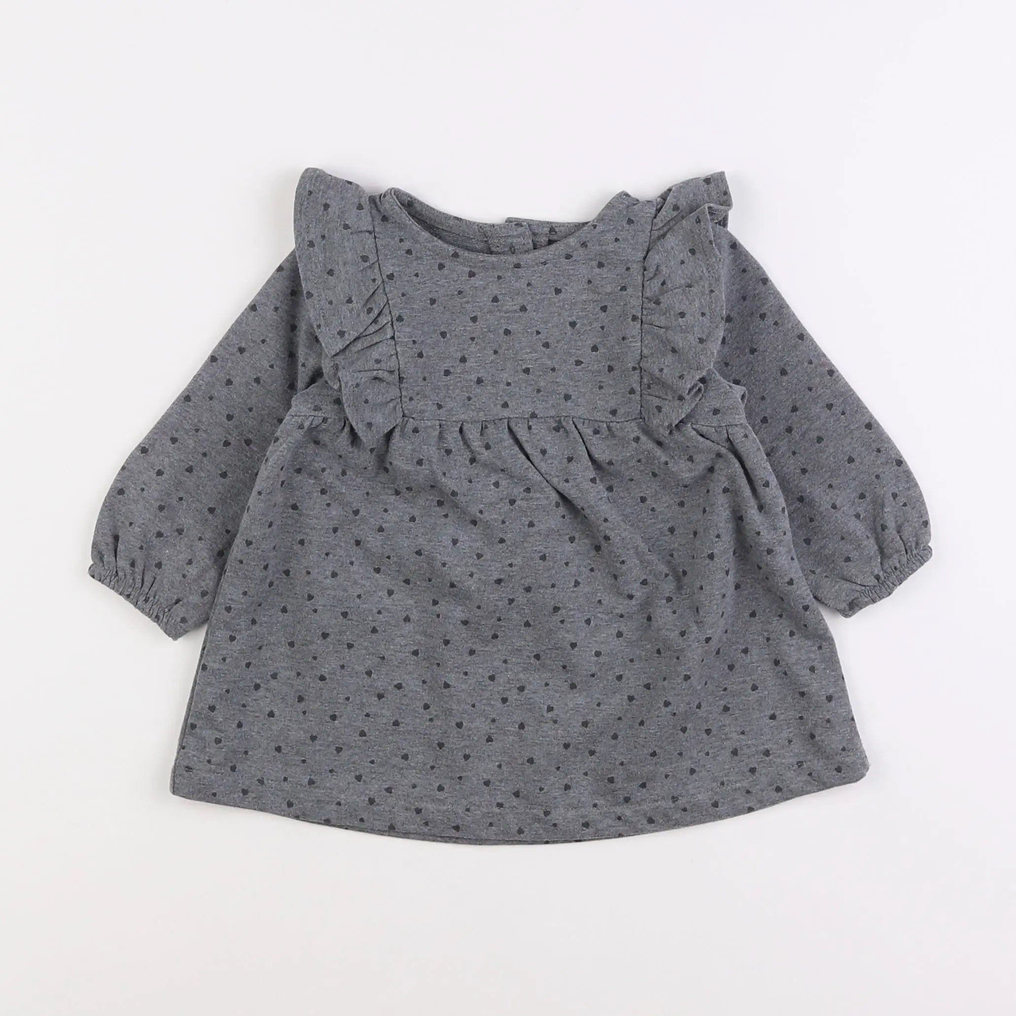 Vertbaudet - robe gris - 9 mois