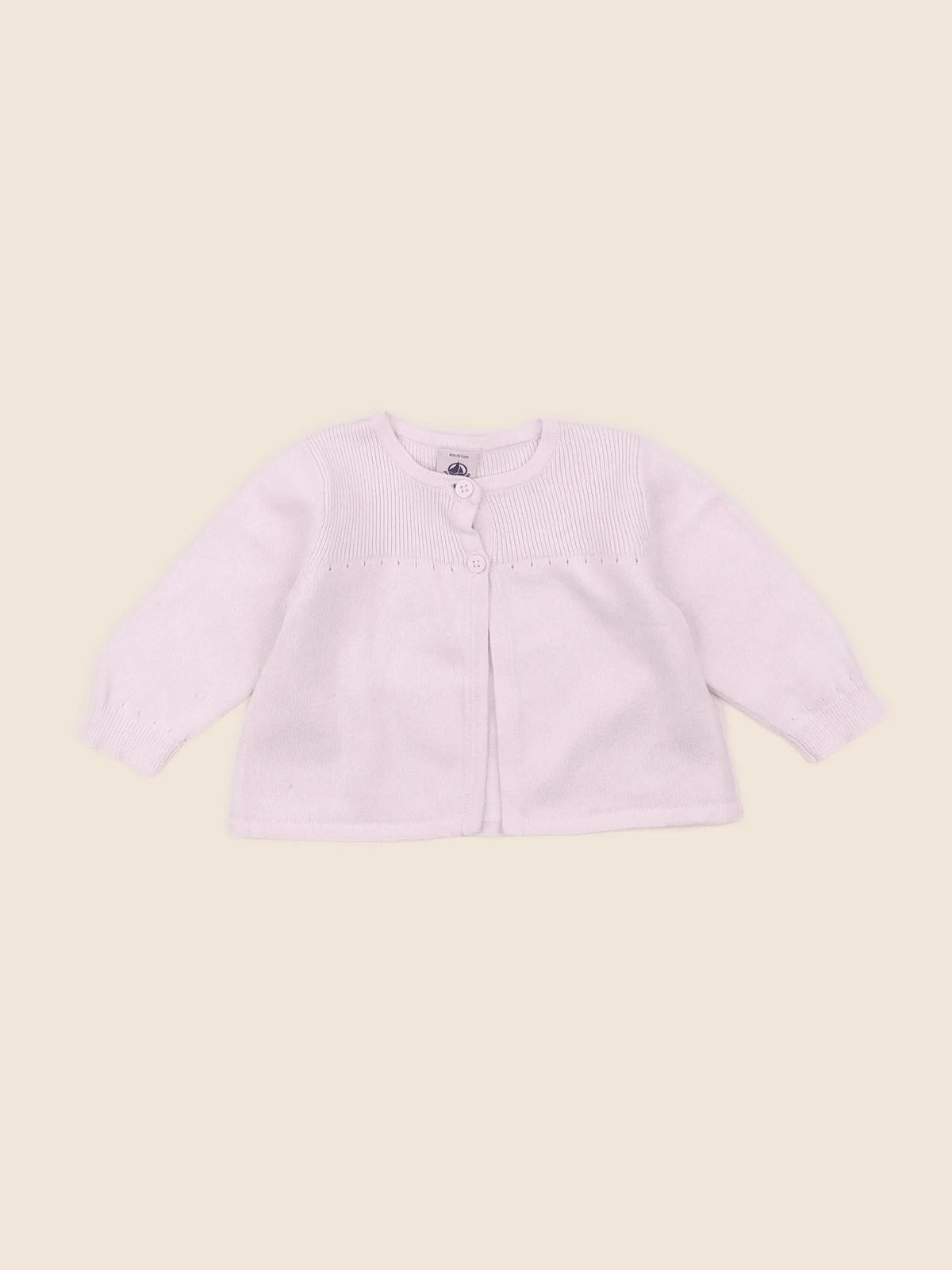 Petit Bateau - gilet rose - 6 mois