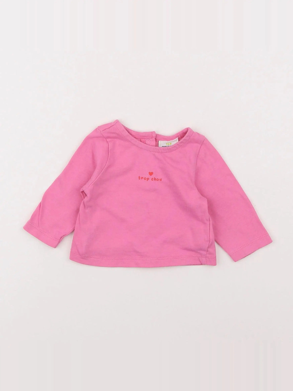 Tape à l'oeil - tee-shirt rose - 1 mois