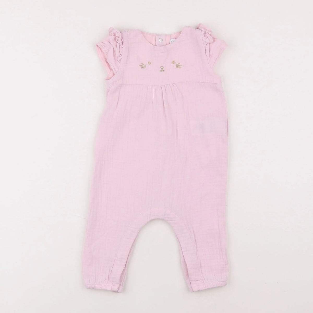 Vertbaudet - combinaison rose - 6 mois