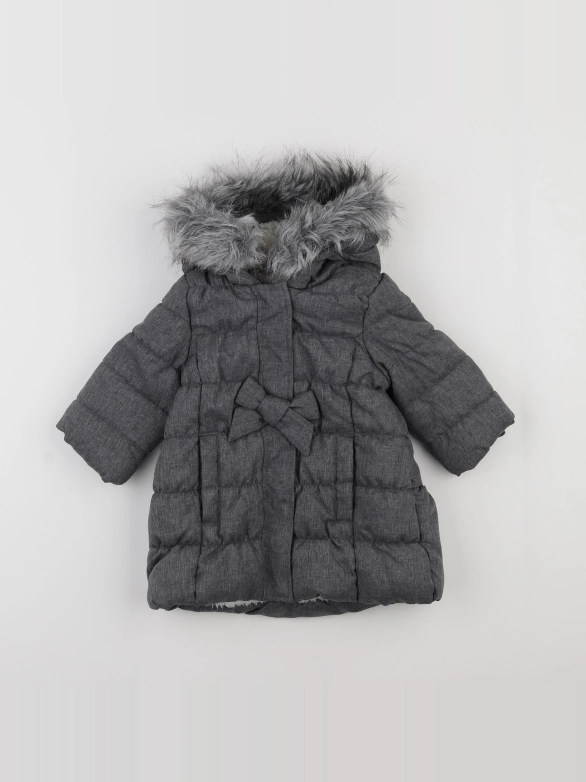 Natalys - doudoune gris - 12 mois