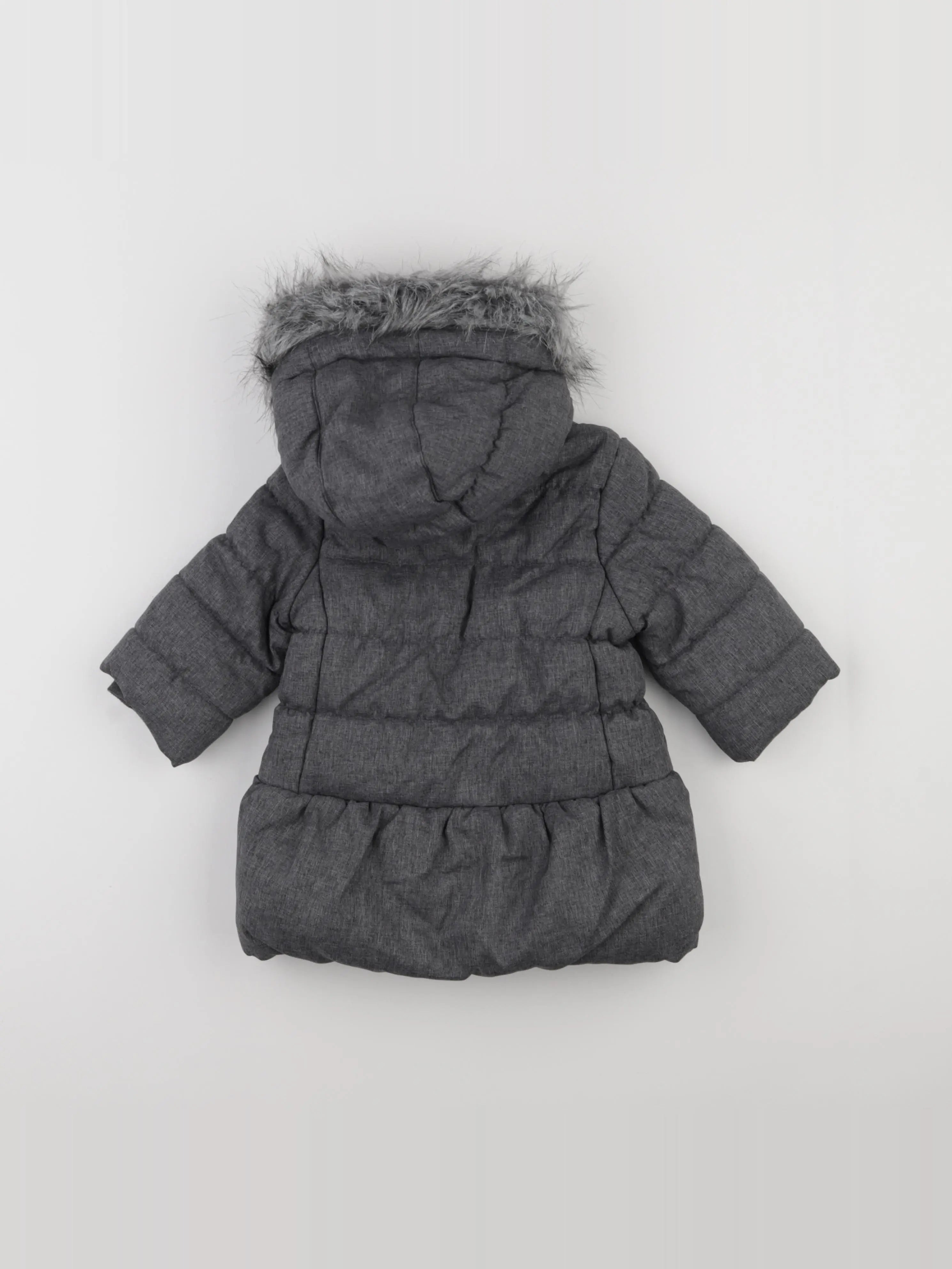 Natalys - doudoune gris - 12 mois