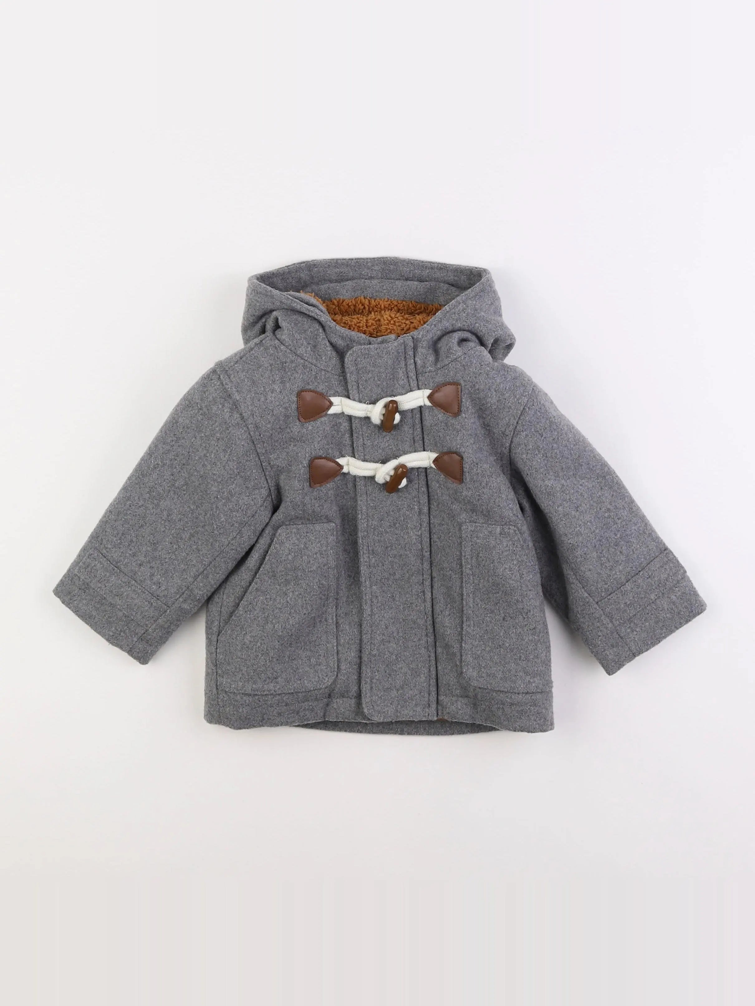 Vertbaudet - manteau gris - 9 mois