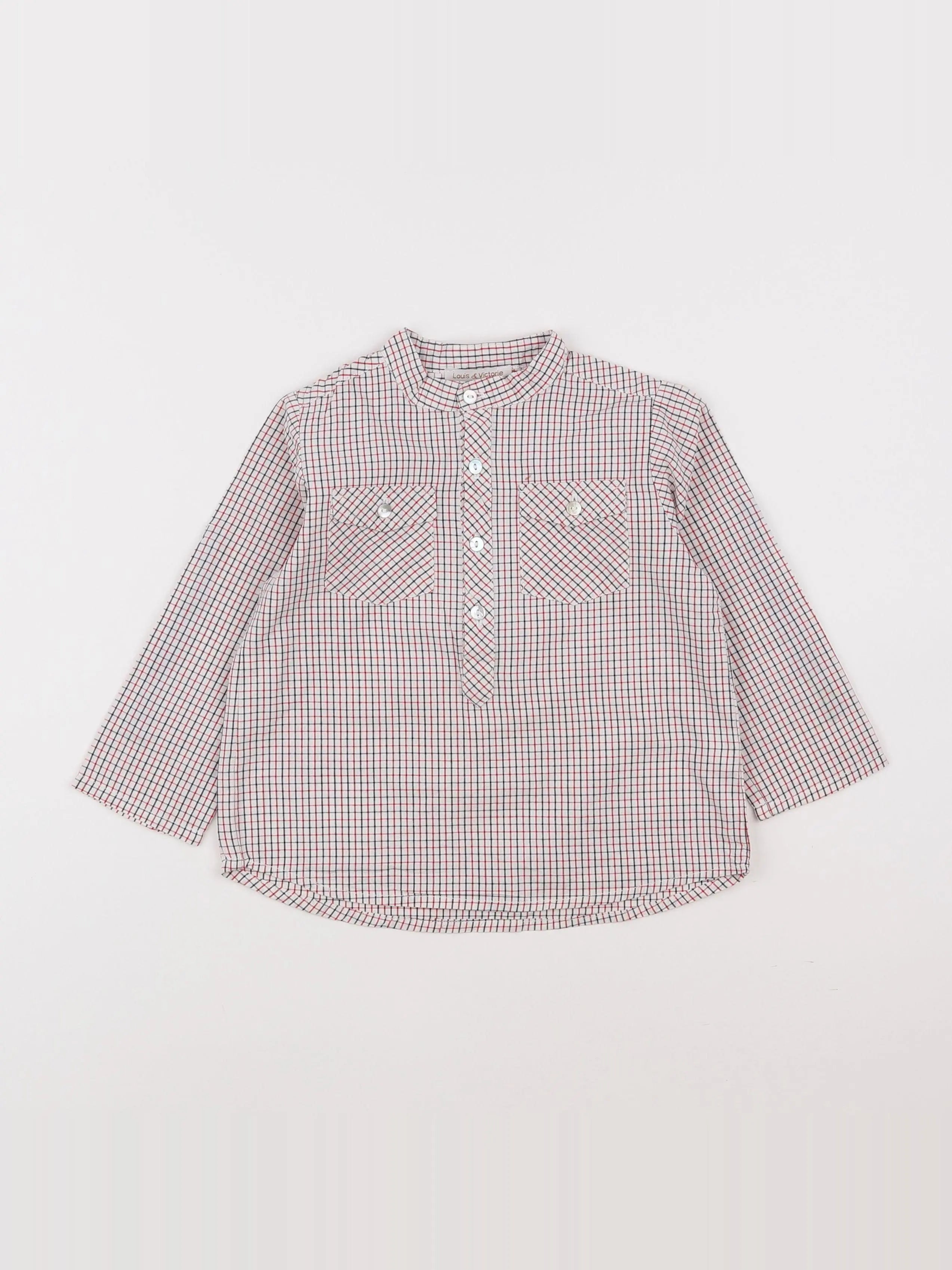 Louis et Victorie - chemise multicolore - 3 ans