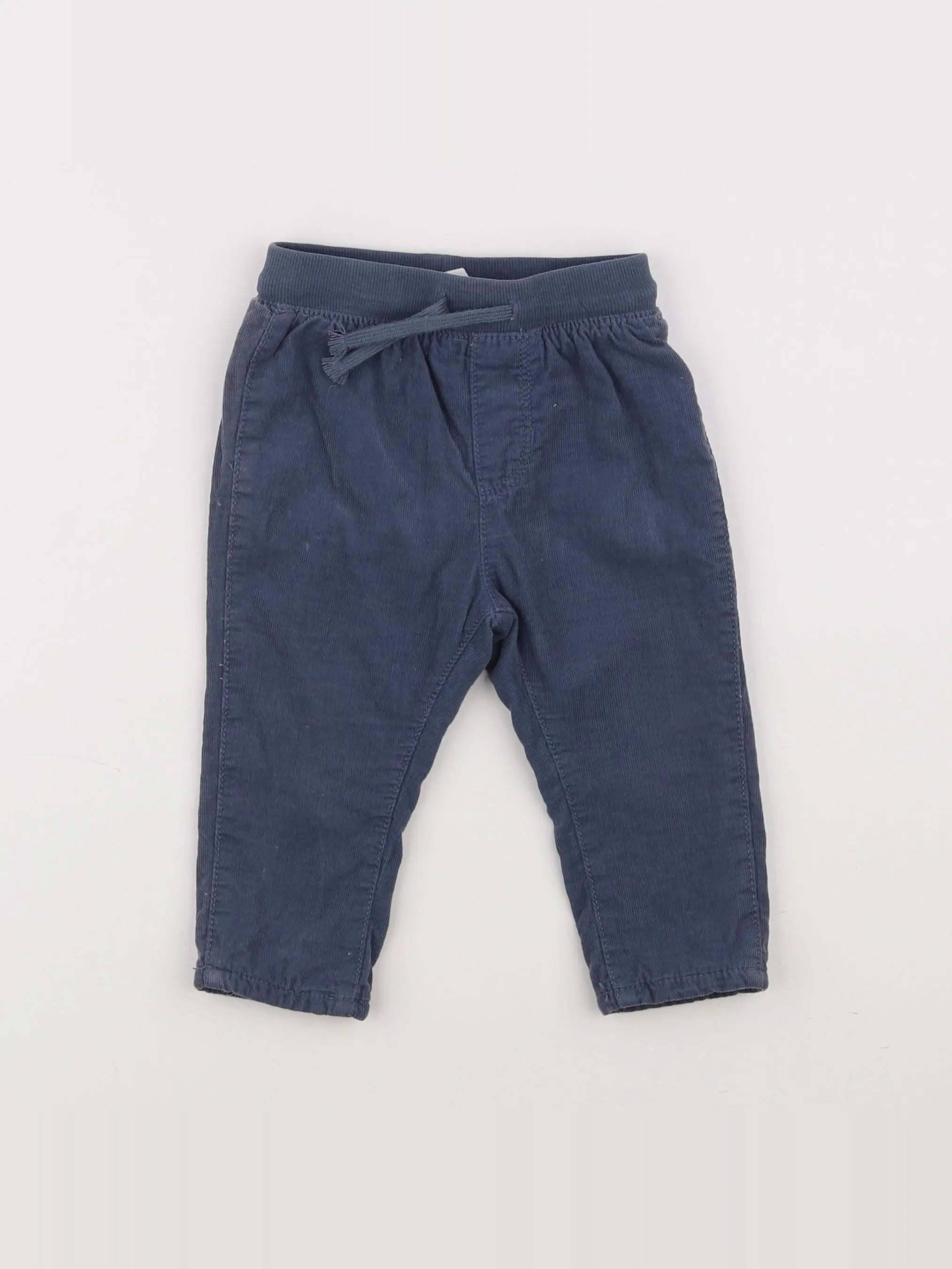 H&M - pantalon bleu - 6/9 mois