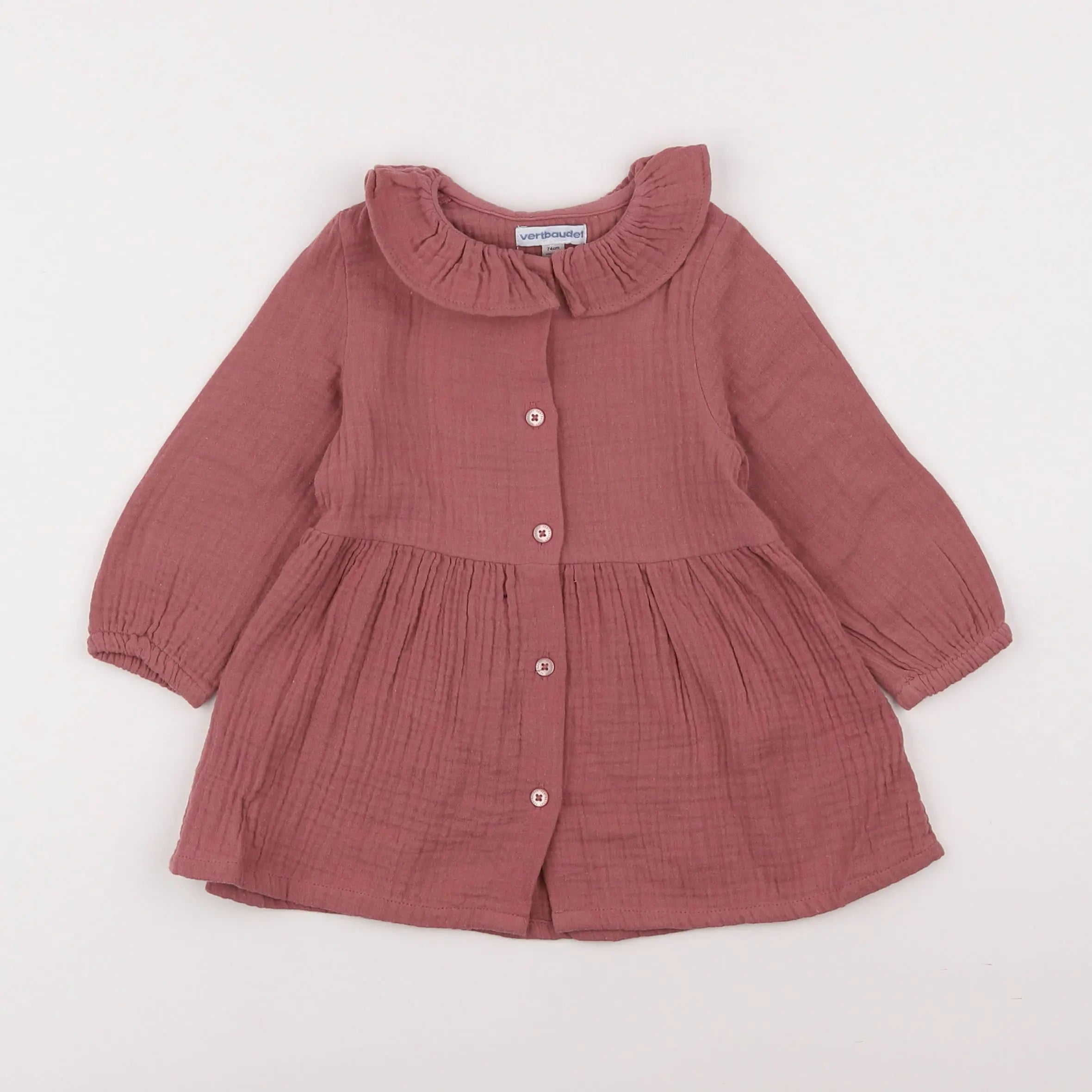 Vertbaudet - robe rose - 12 mois