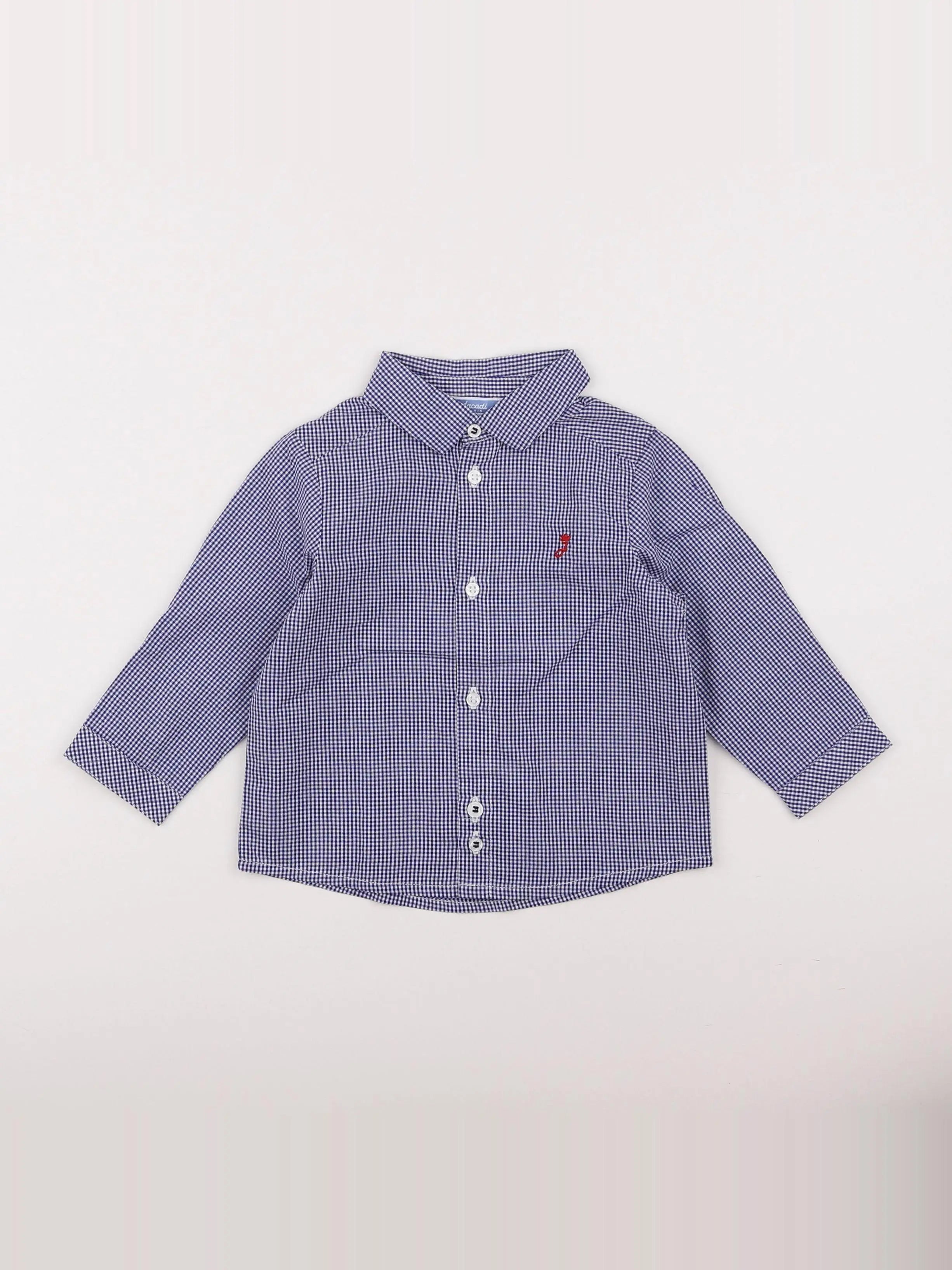 Jacadi - chemise bleu - 12 mois