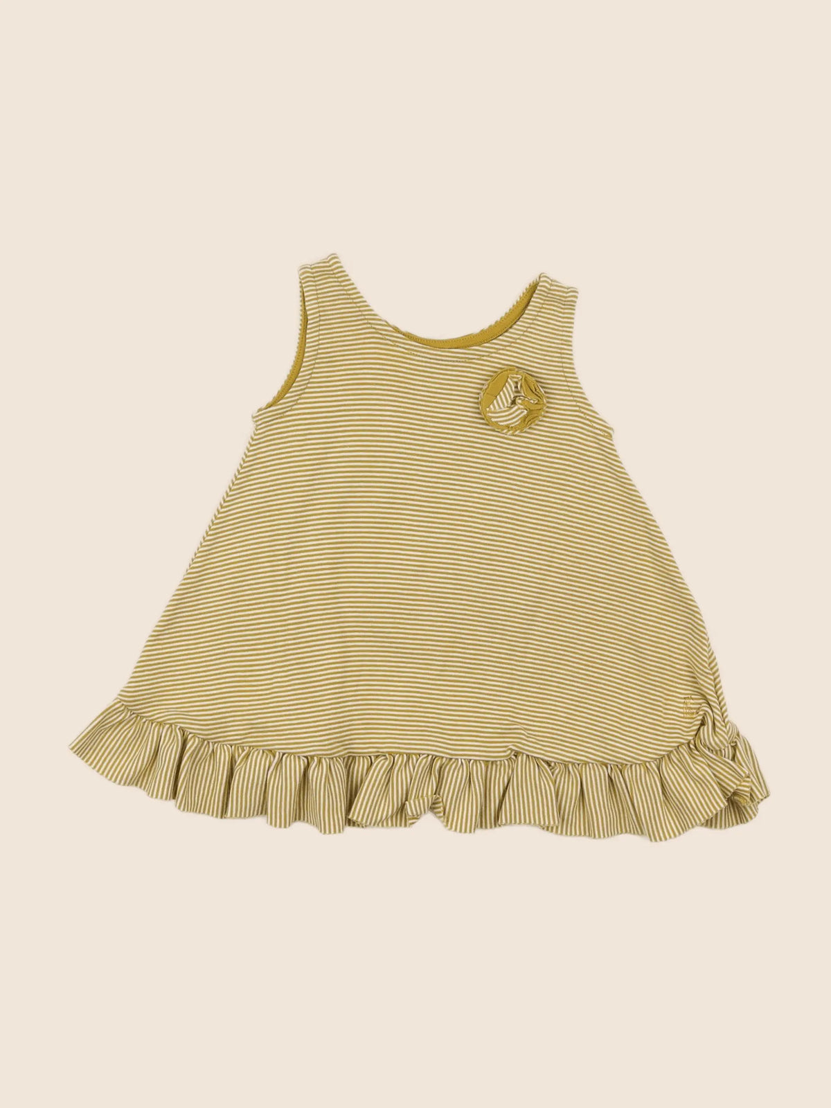 Petit Bateau - robe vert - 6 mois
