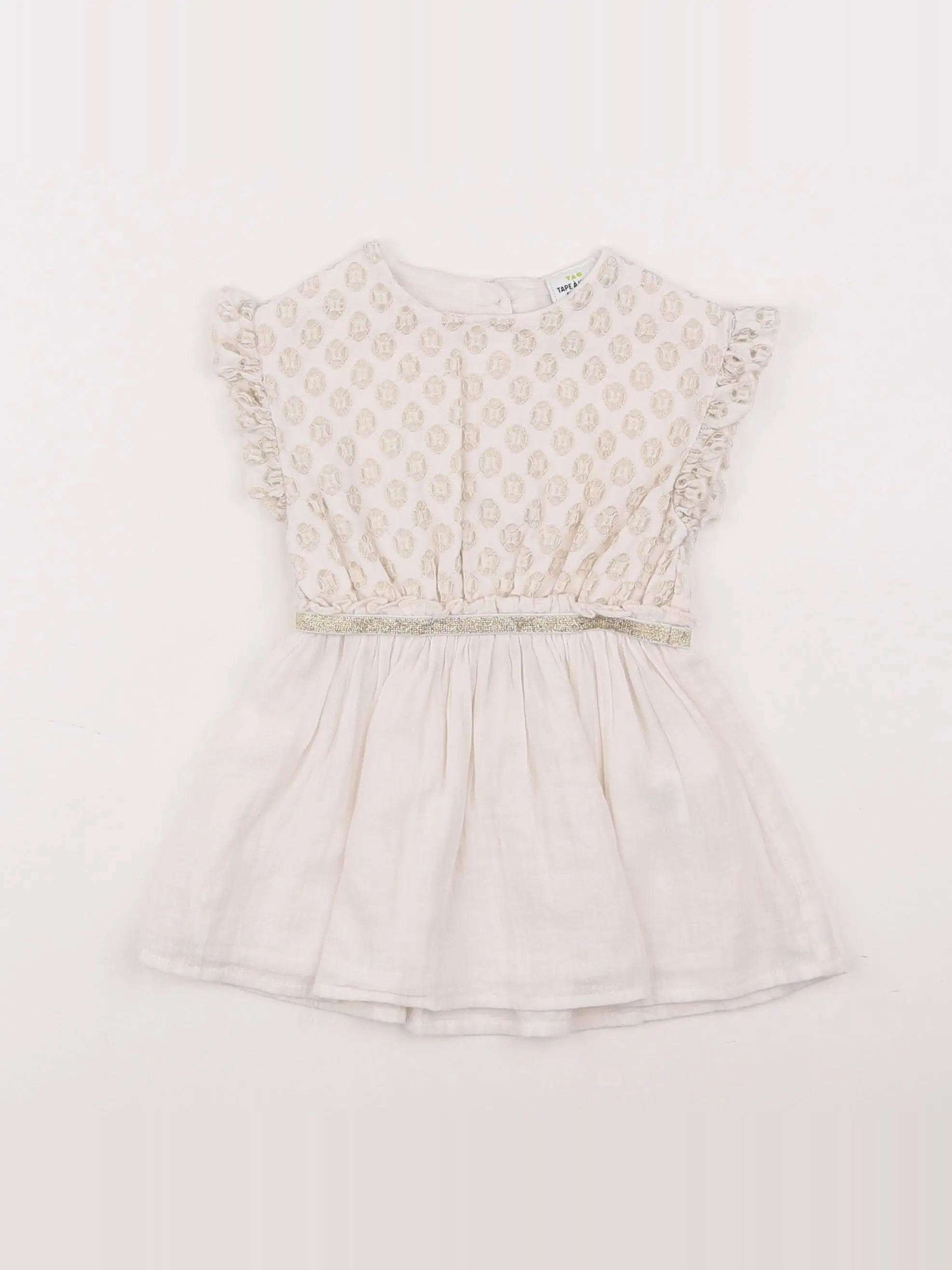 Tape à l'oeil - robe blanc - 9 mois