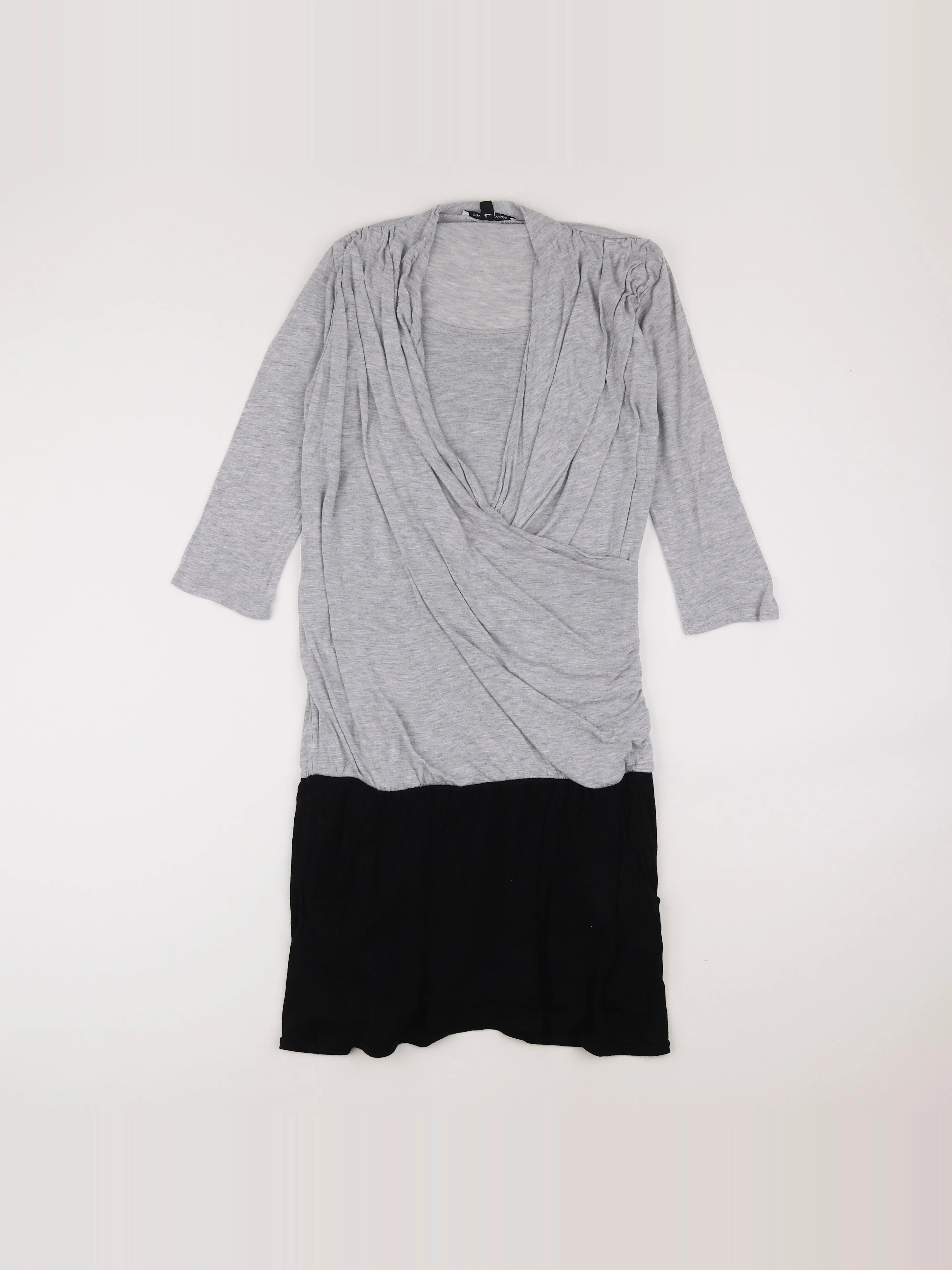Envie de fraise - robe grossesse, allaitement gris, noir - 36 à 38
