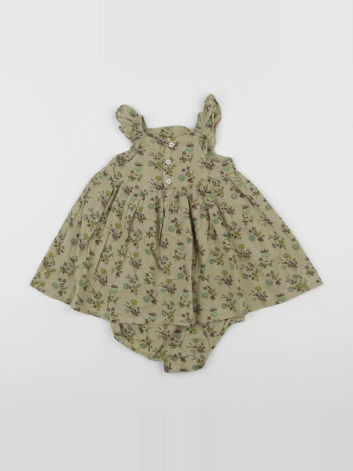 Boutchou - robe vert - 6 mois