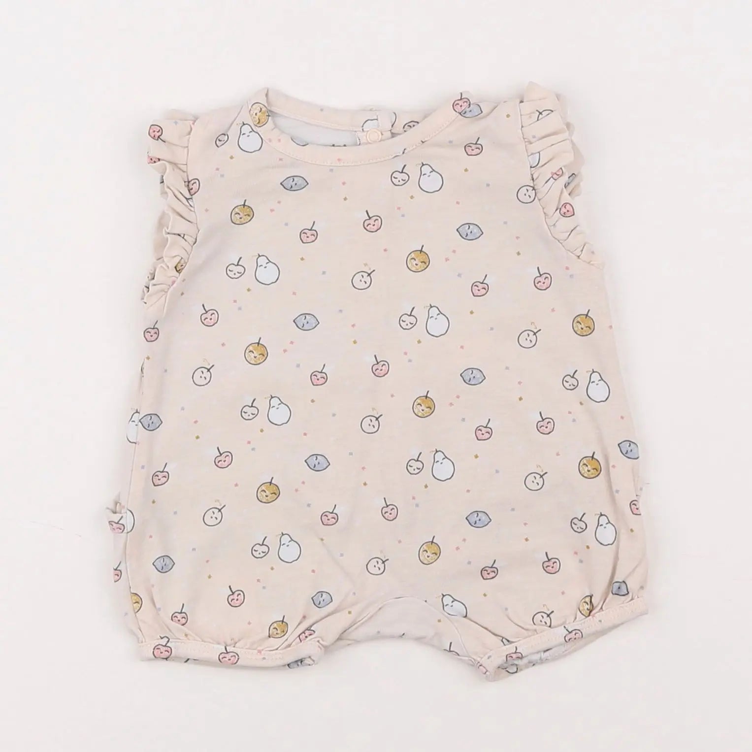 Vertbaudet - pyjama coton beige - 1 mois