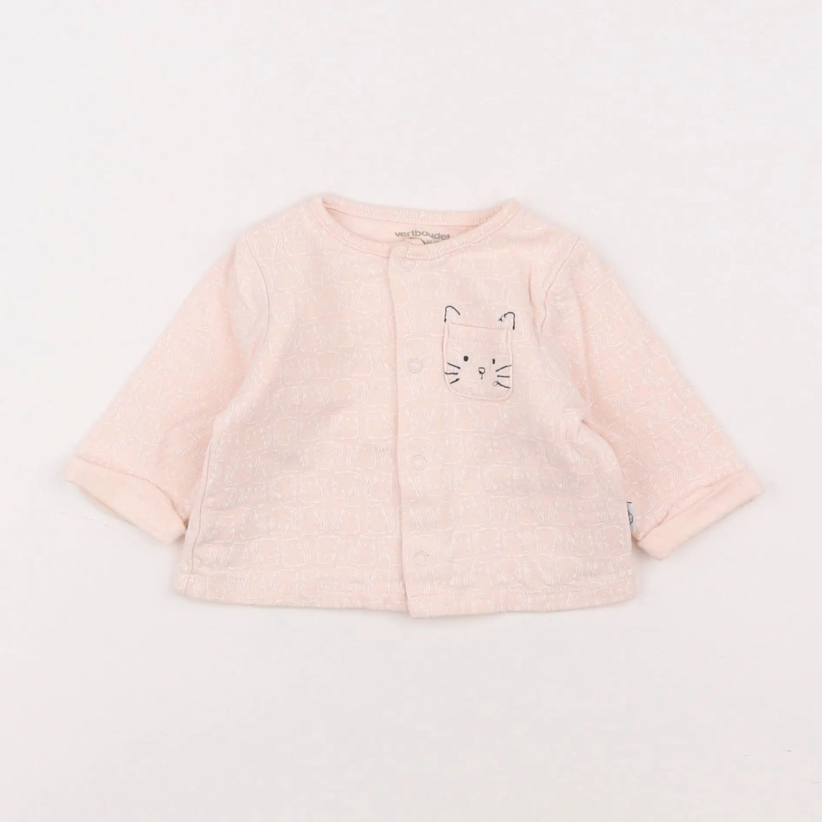 Vertbaudet - sweat rose - 3 mois