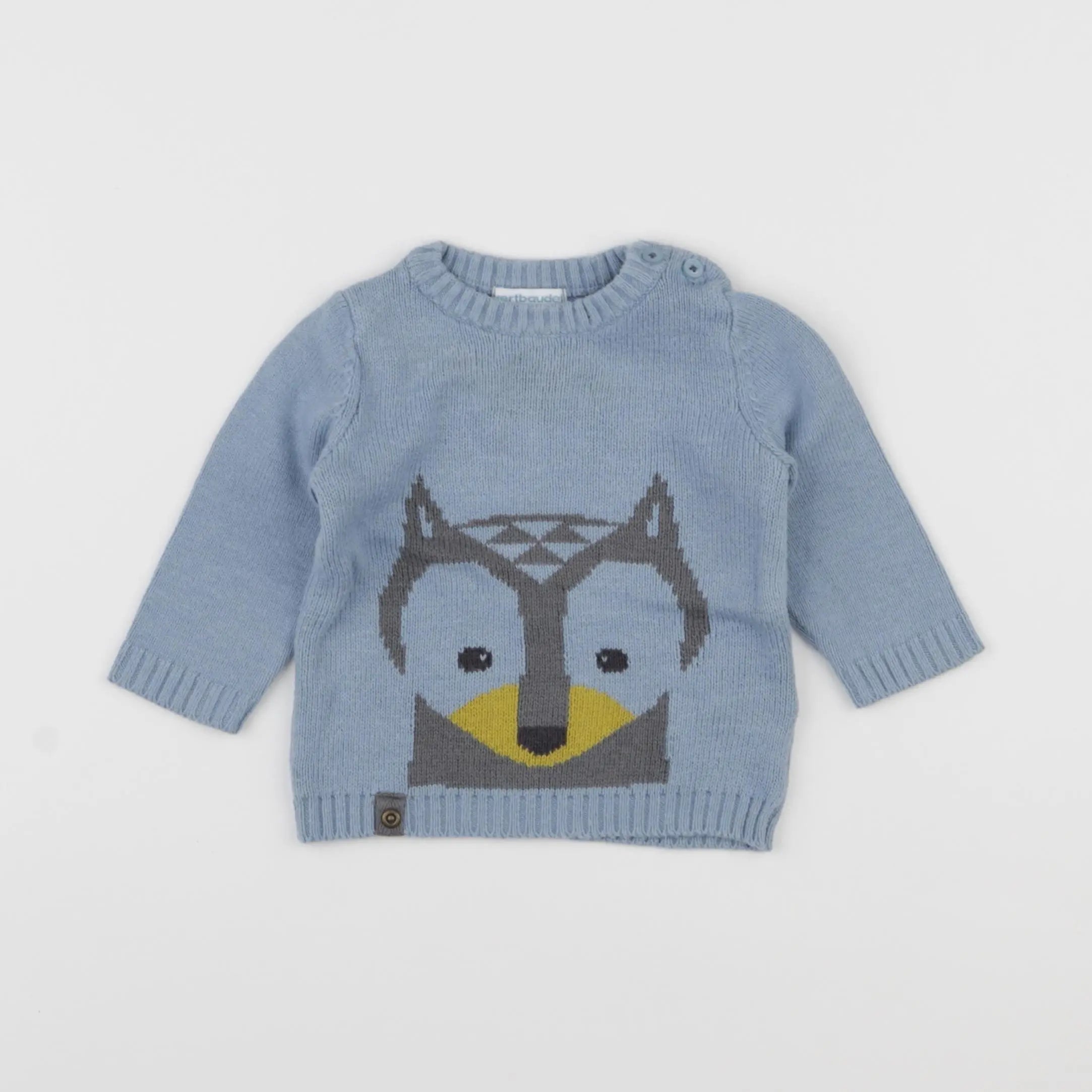 Vertbaudet - pull bleu - 6 mois