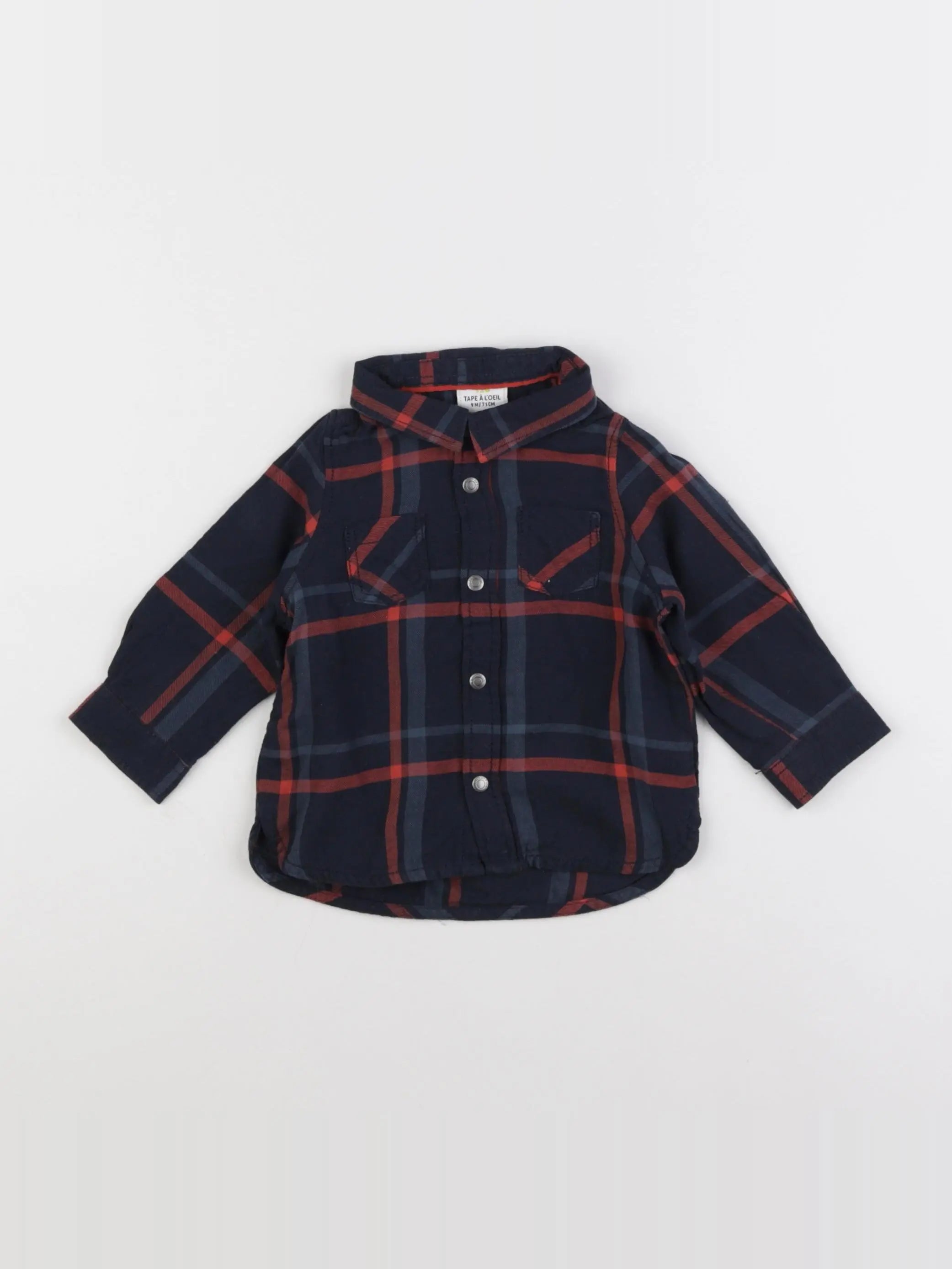 Tape à l'oeil - chemise bleu - 9 mois