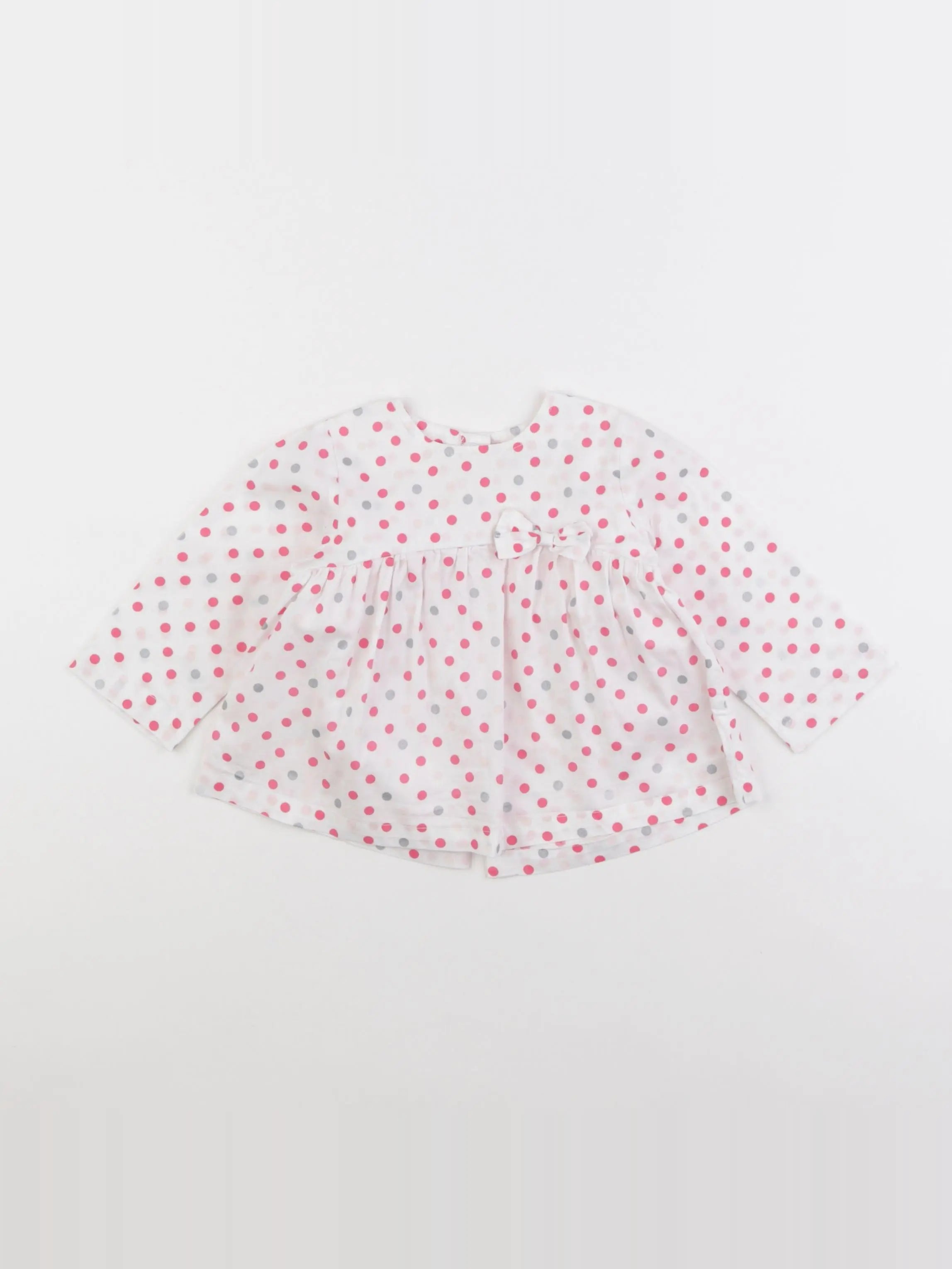 Vertbaudet - blouse blanc, rose - 9 mois