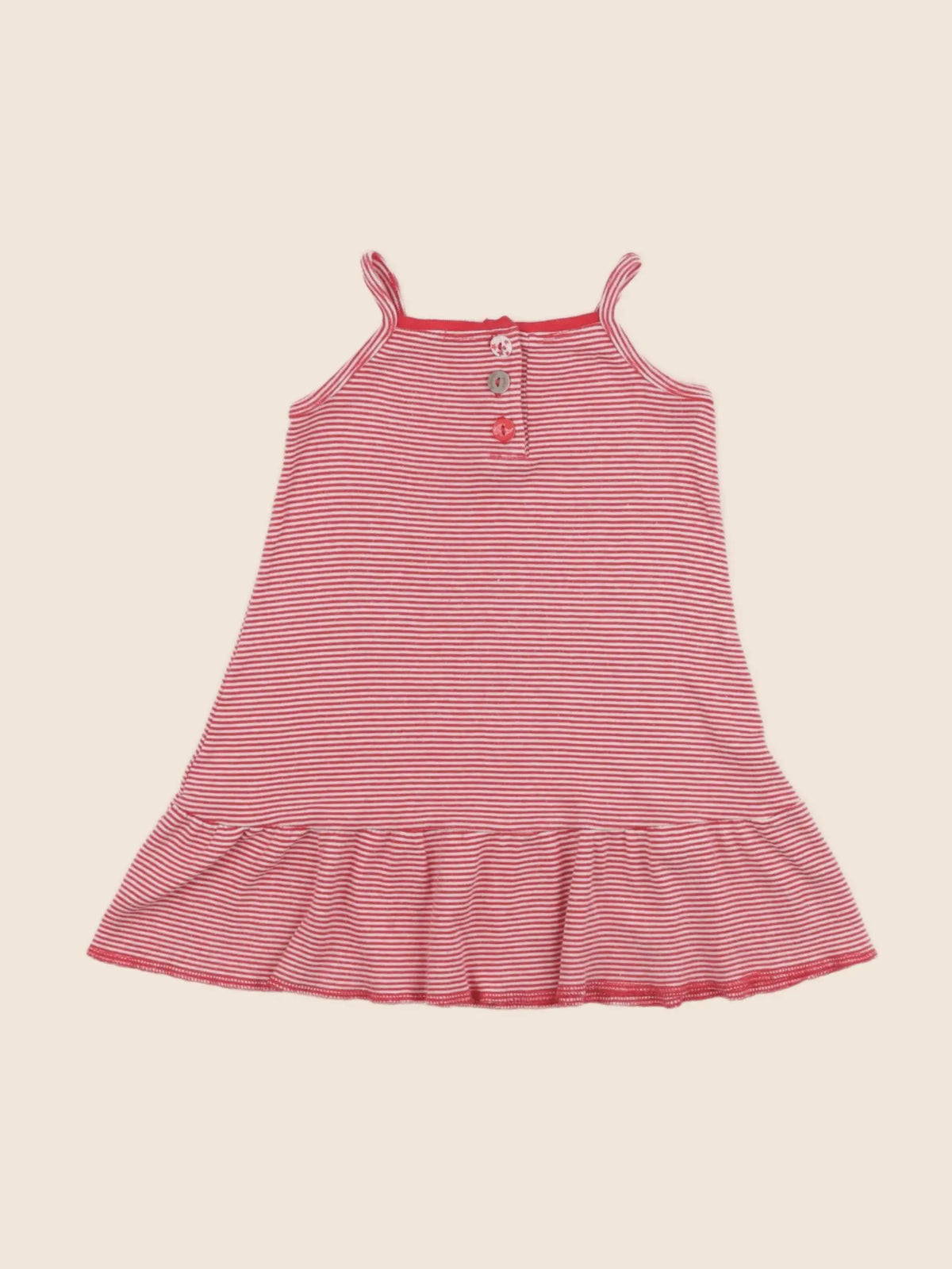 Petit Bateau - robe rouge - 12 mois