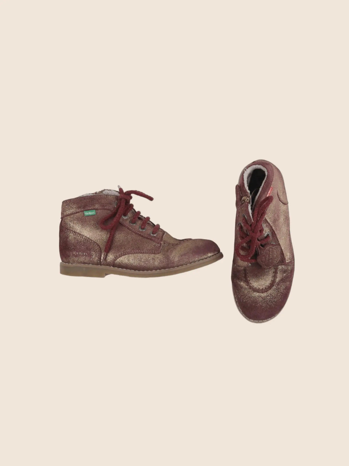 Kickers - boots rouge, or - pointure 