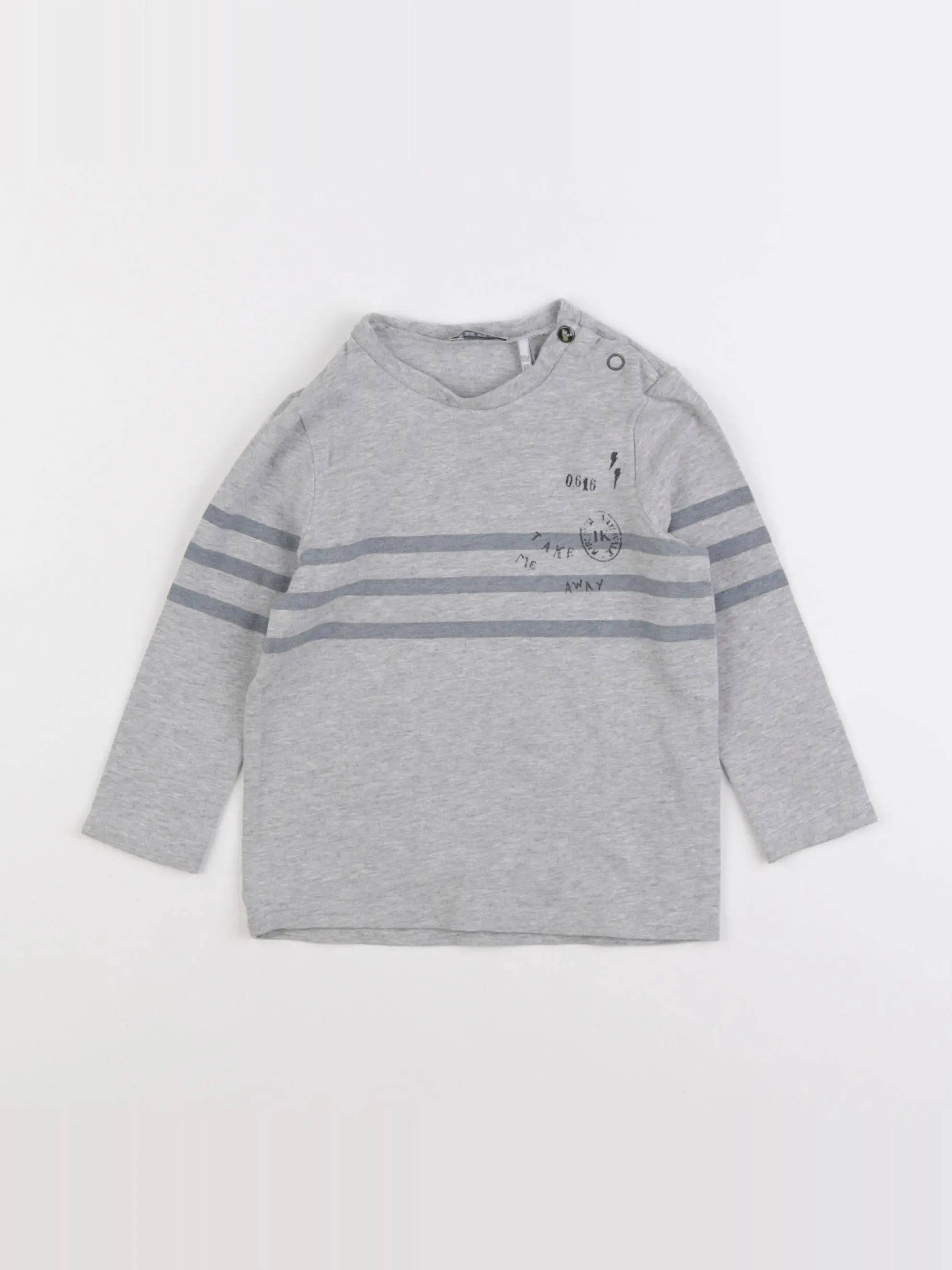 IKKS - tee-shirt gris - 18 mois