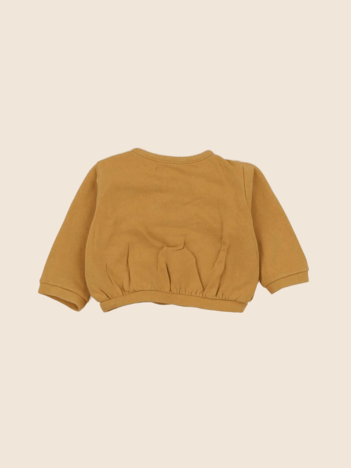 Vertbaudet - sweat jaune - 6 mois