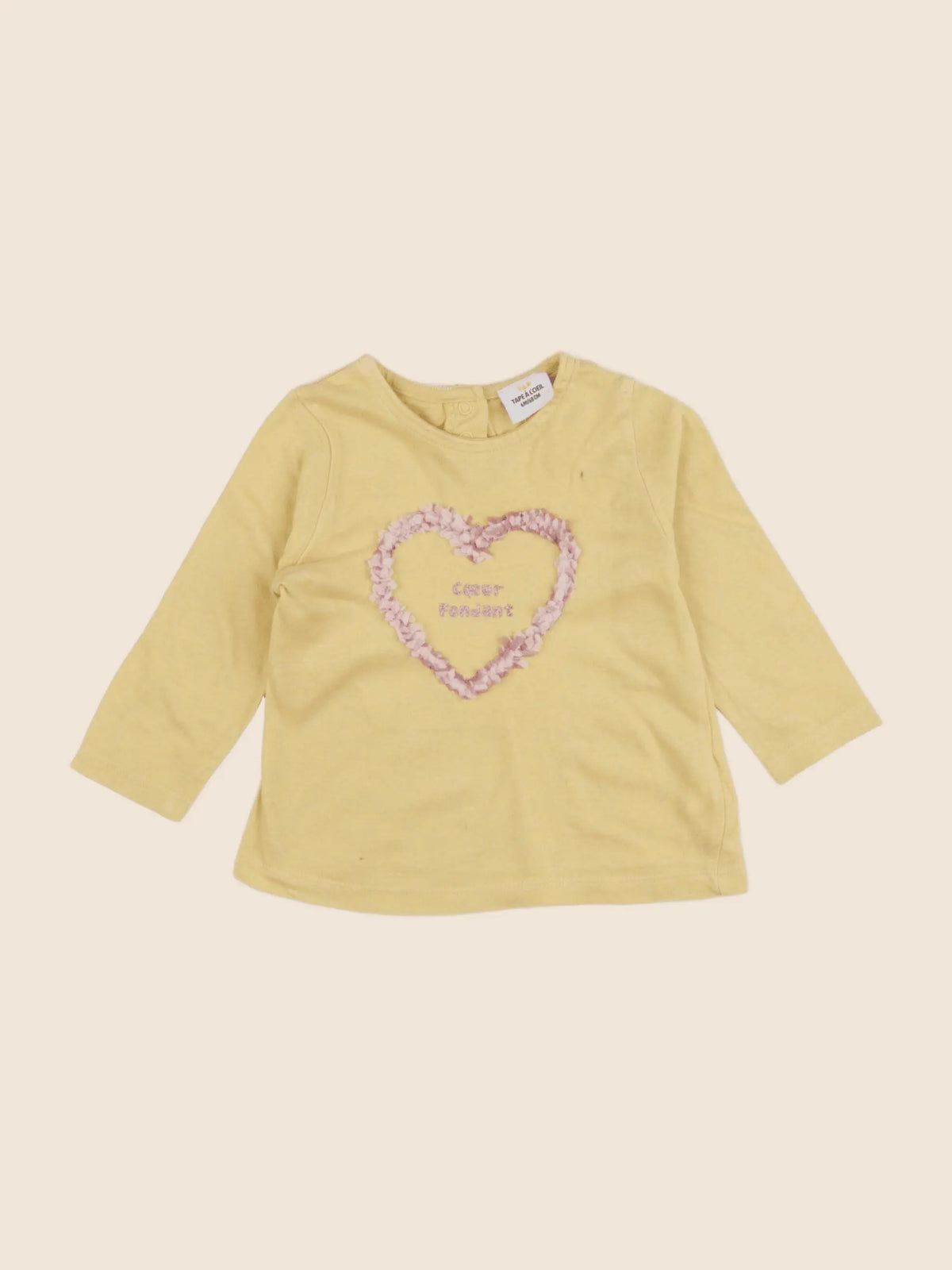 Tape à l'oeil - tee-shirt jaune - 6 mois
