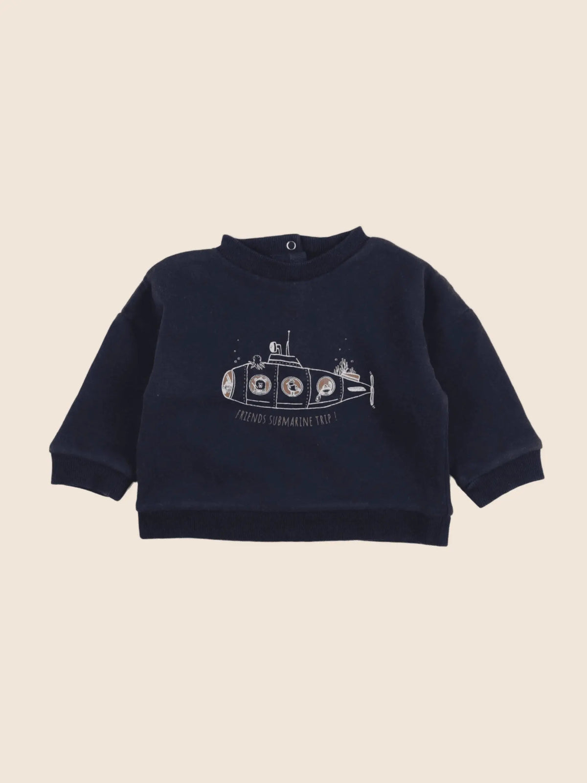 Vertbaudet - sweat bleu - 6 mois