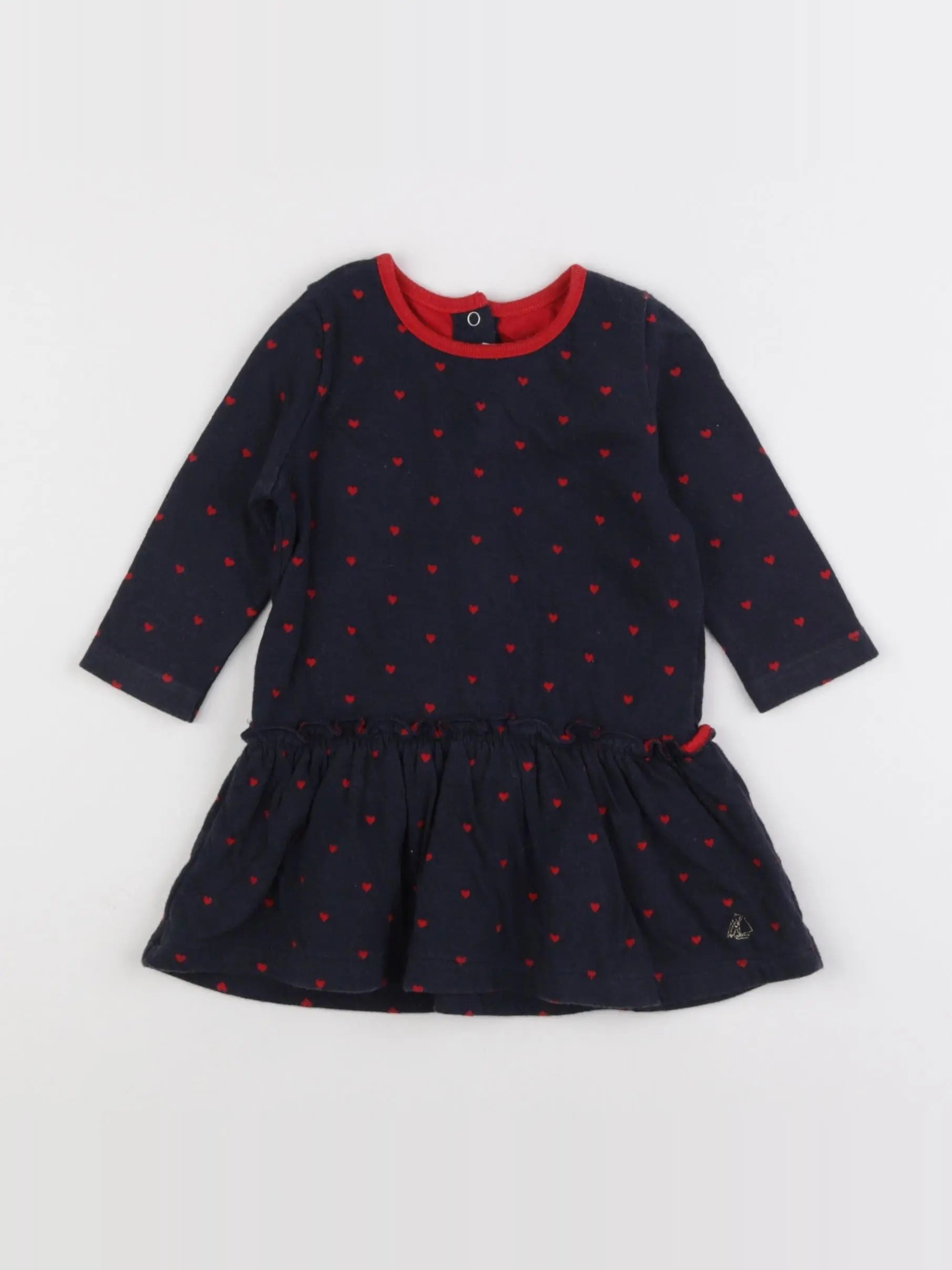 Petit Bateau - robe bleu - 6 mois