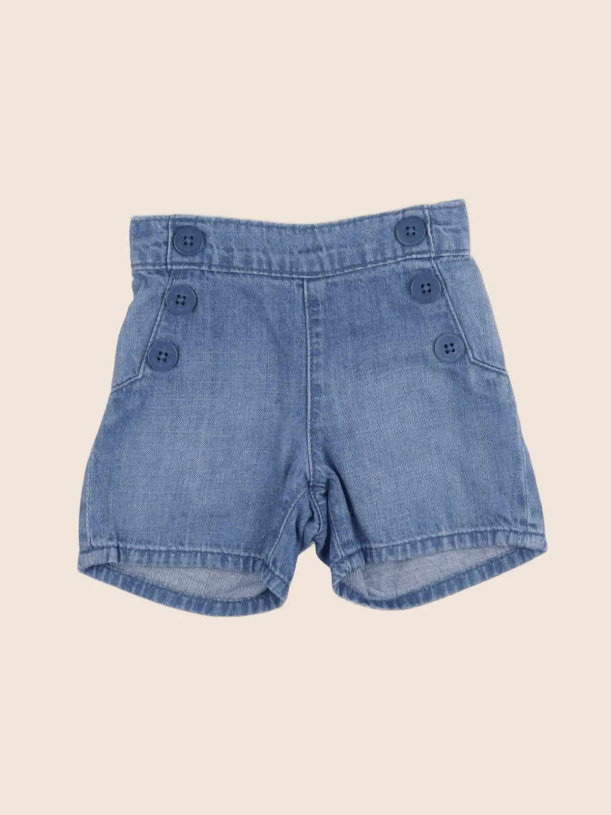 GAP - short bleu - 6/12 mois
